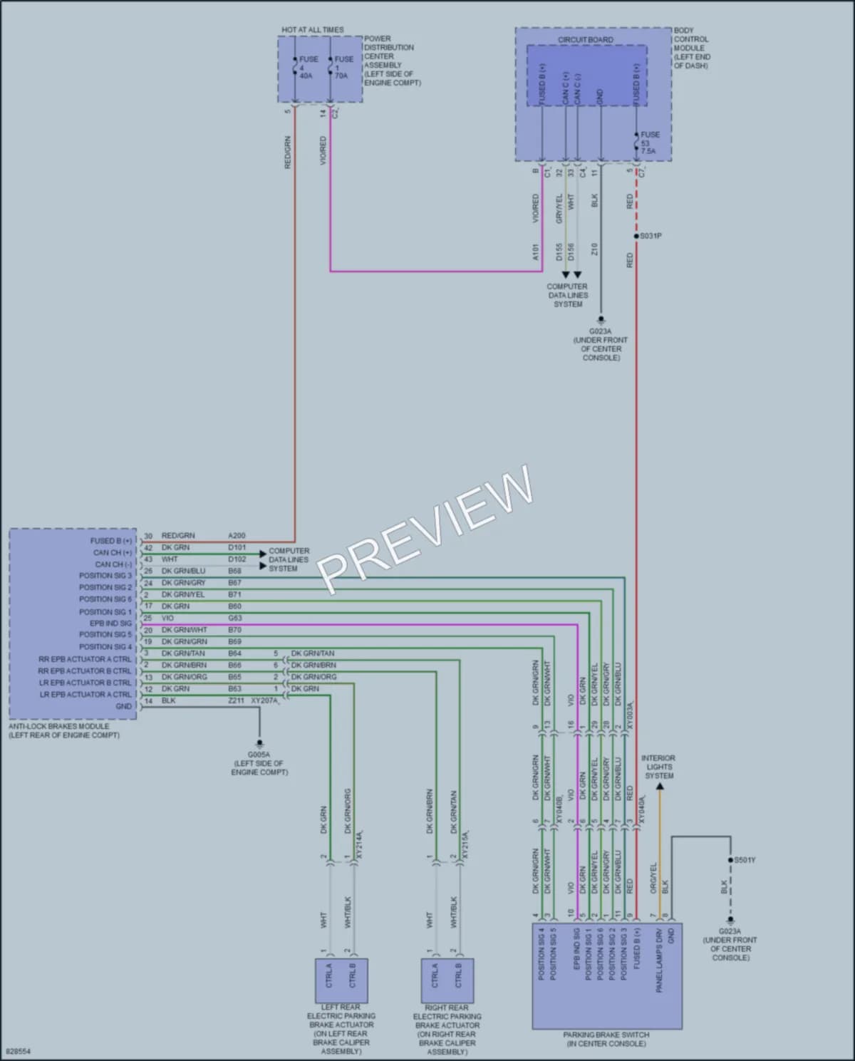 2023 Dodge Hornet Shift Interlock wiring diagram preview