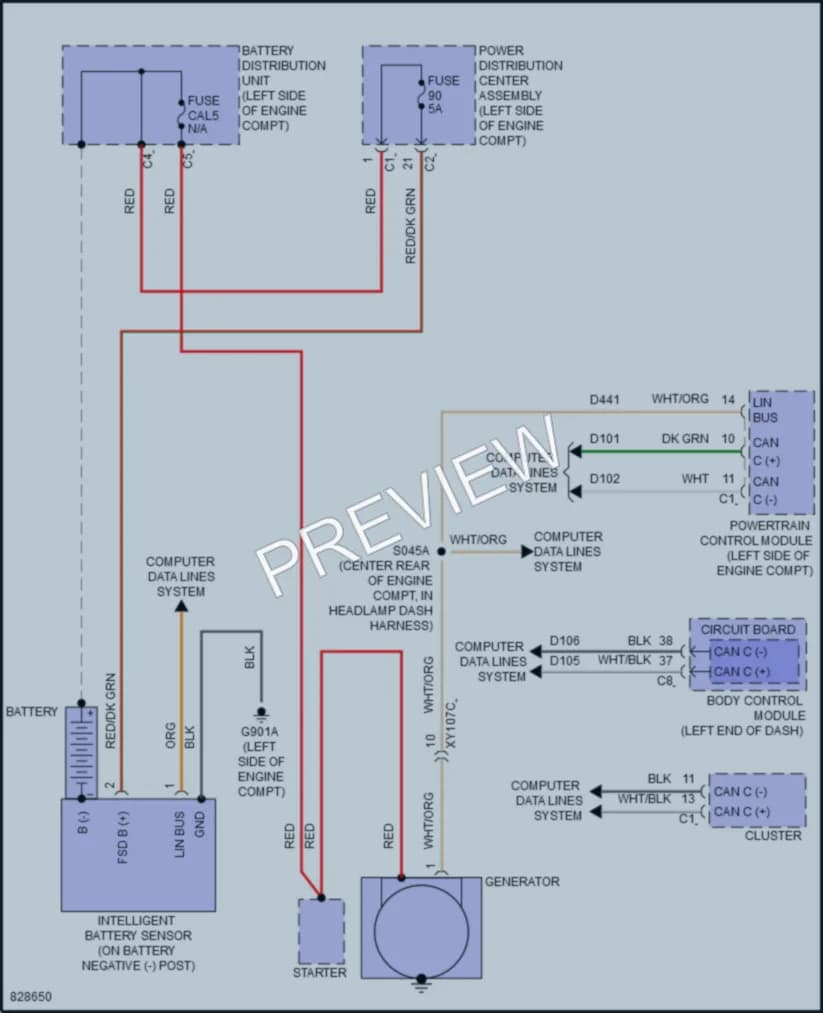 2023 Dodge Hornet Starting Charging wiring diagram preview