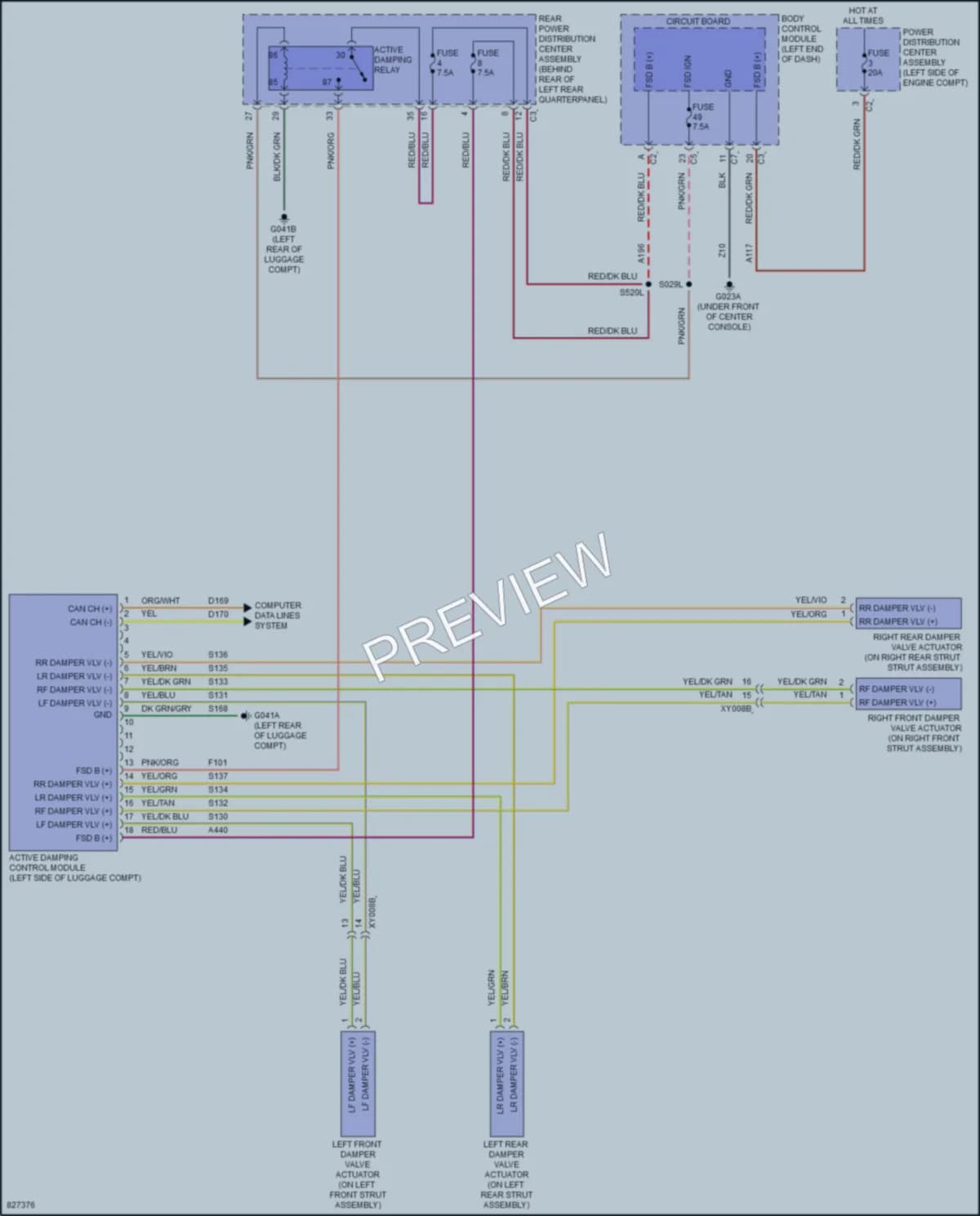 2023 Dodge HornetPlugIn Electronic Suspension wiring diagram preview
