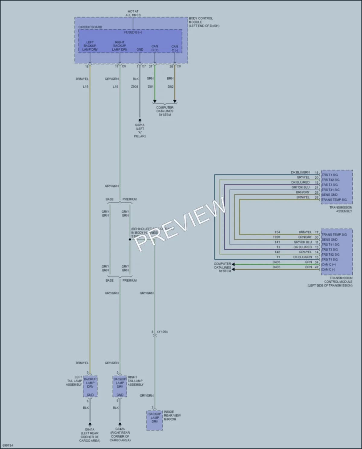 2023 Fiat 500X Exterior Lights wiring diagram preview