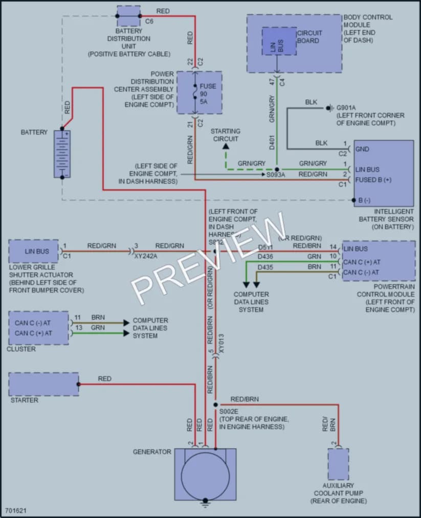 2023 Fiat 500X Starting Charging wiring diagram preview