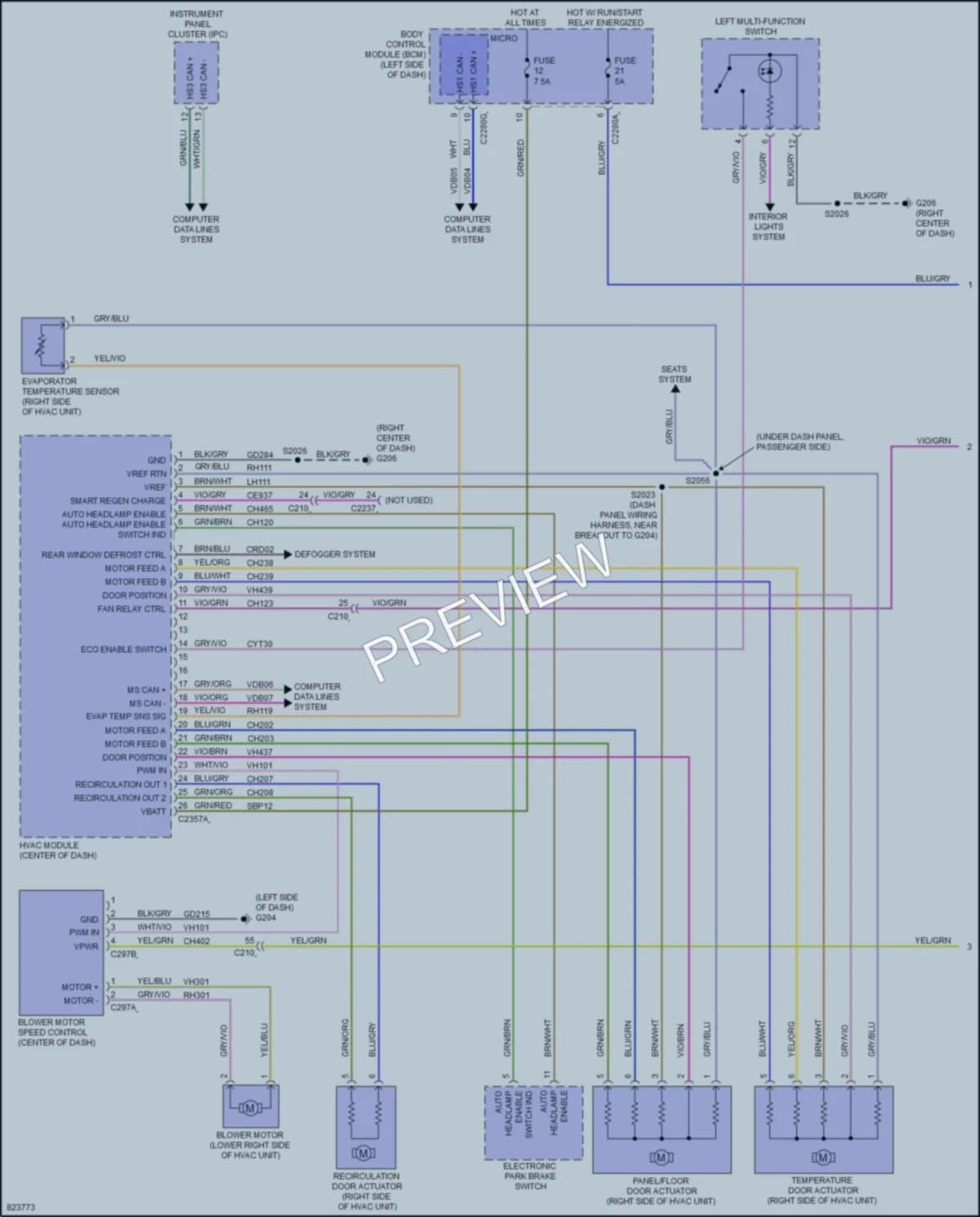 2023 Ford 150Transit Air Conditioning wiring diagram preview