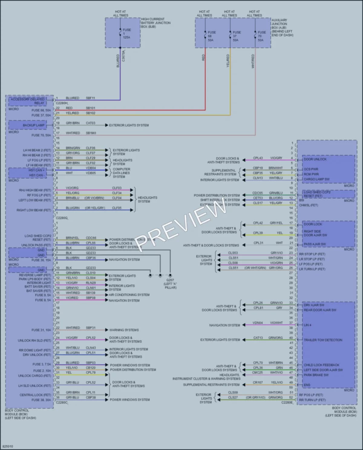 2023 Ford 150Transit Body Control Modules wiring diagram preview
