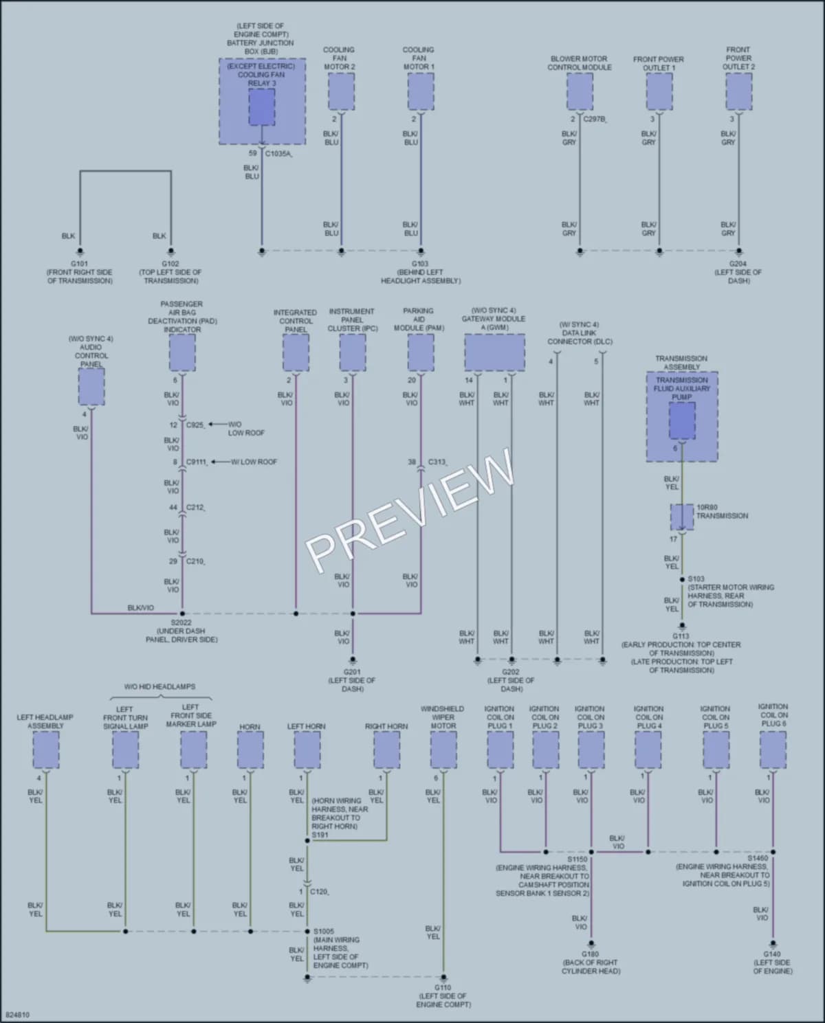 2023 Ford 150Transit Ground Distribution wiring diagram preview