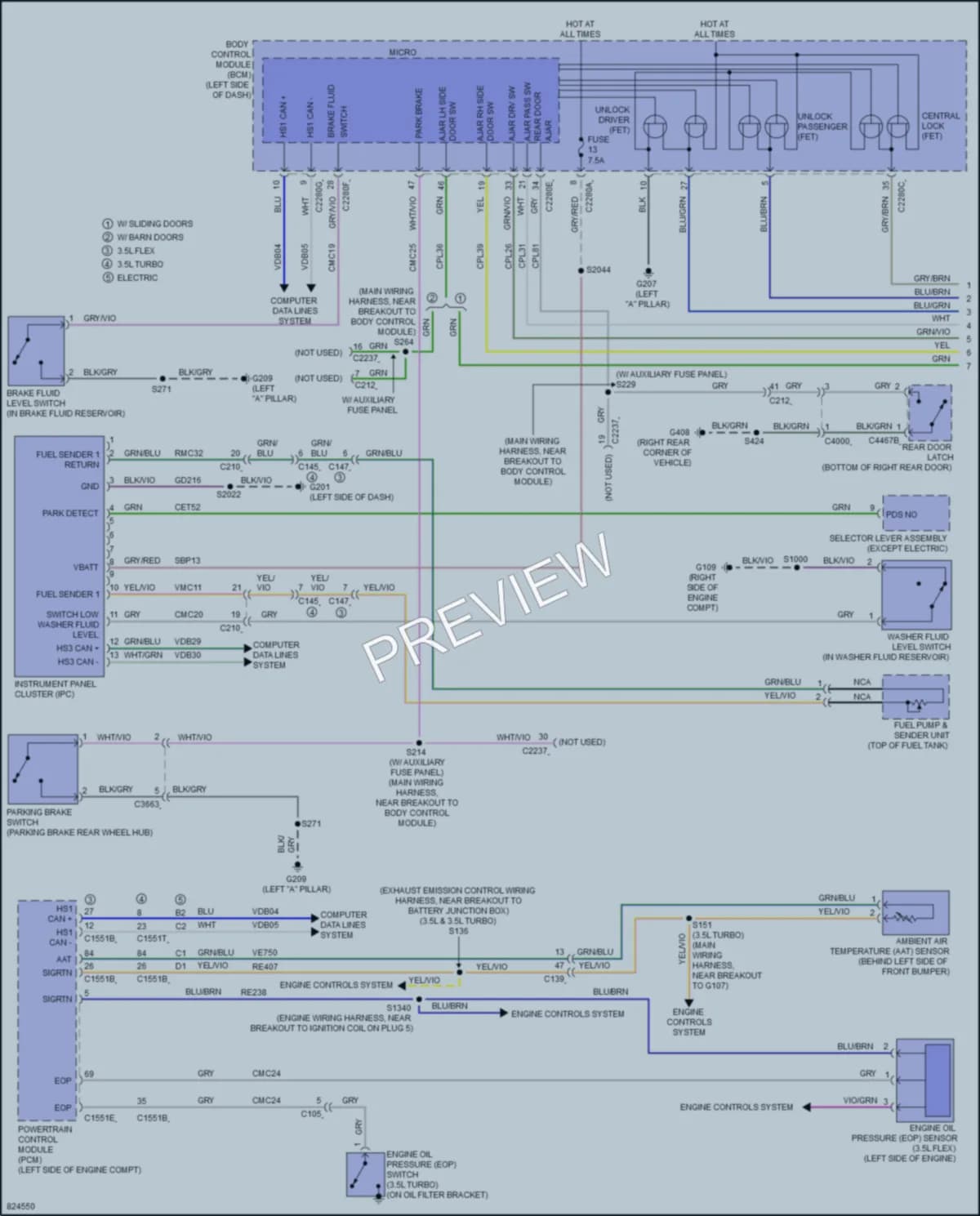 2023 Ford 150Transit Instrument Cluster wiring diagram preview