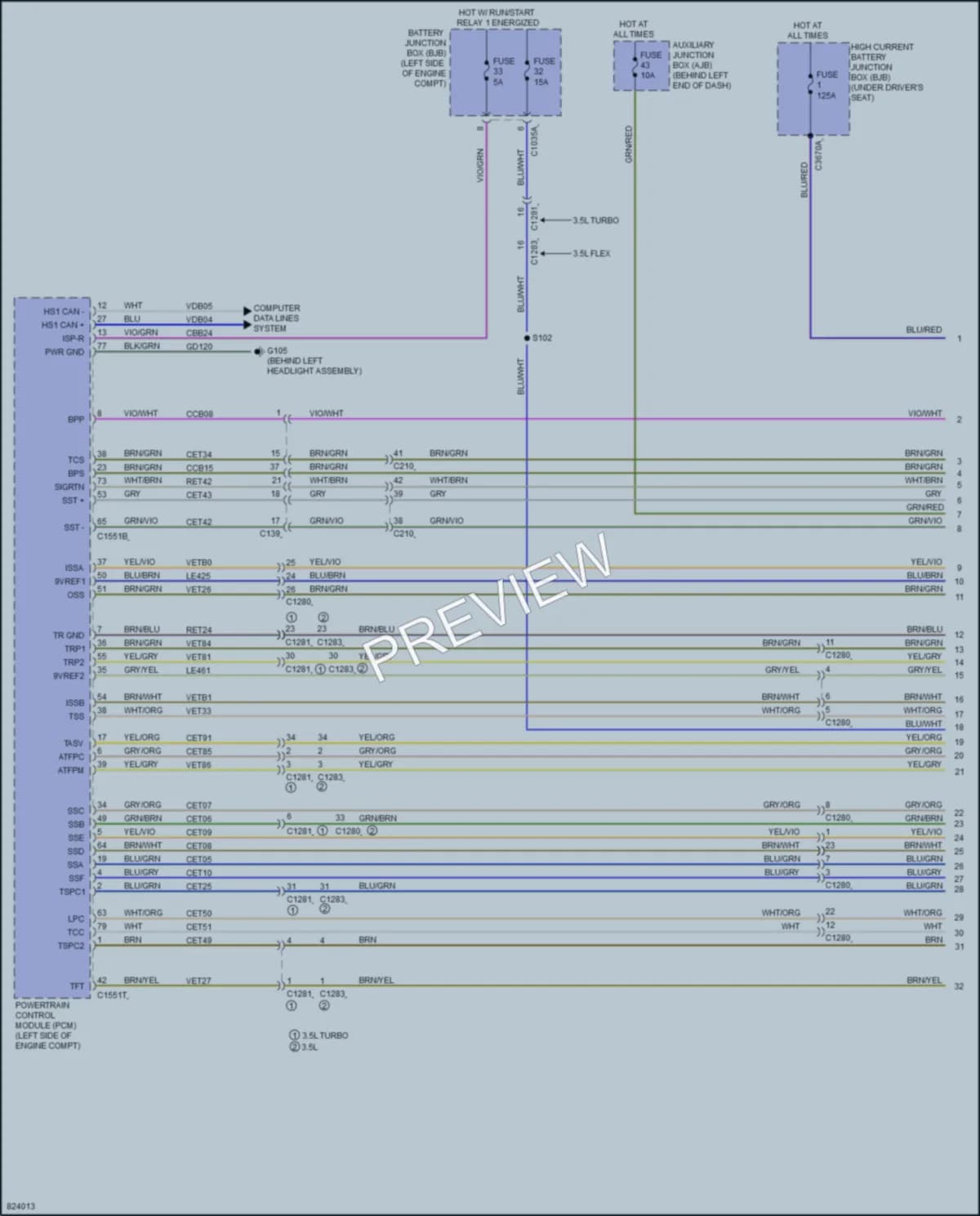 2023 Ford 150Transit Transmission wiring diagram preview