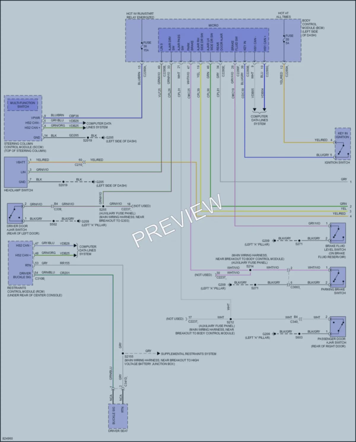 2023 Ford 150Transit Warning Systems wiring diagram preview