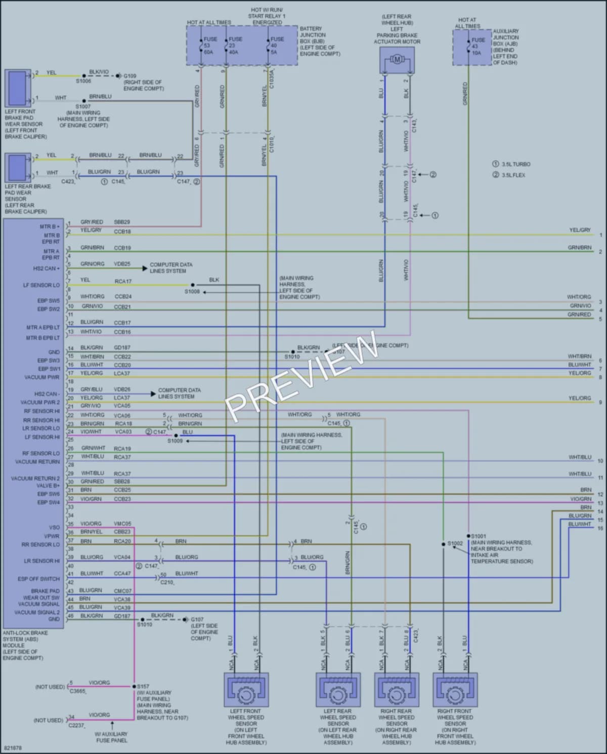 2023 Ford 350HDTransit Anti Lock Brakes wiring diagram preview
