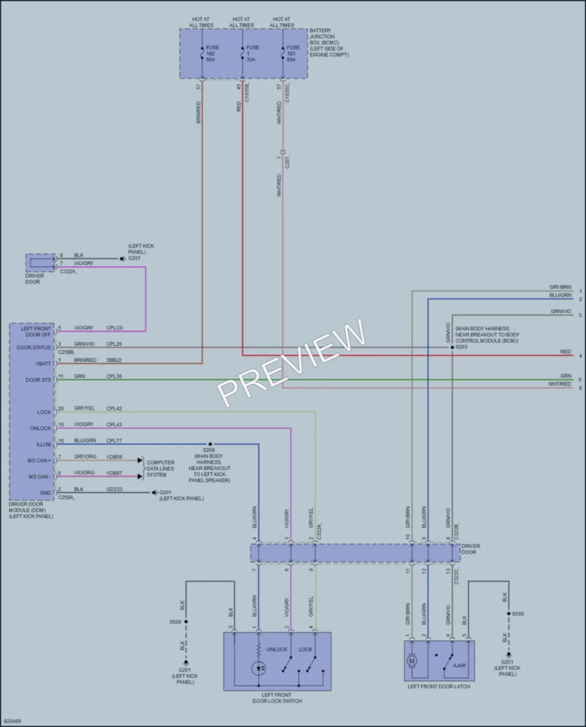 2023 Ford Bronco Anti Theft wiring diagram preview