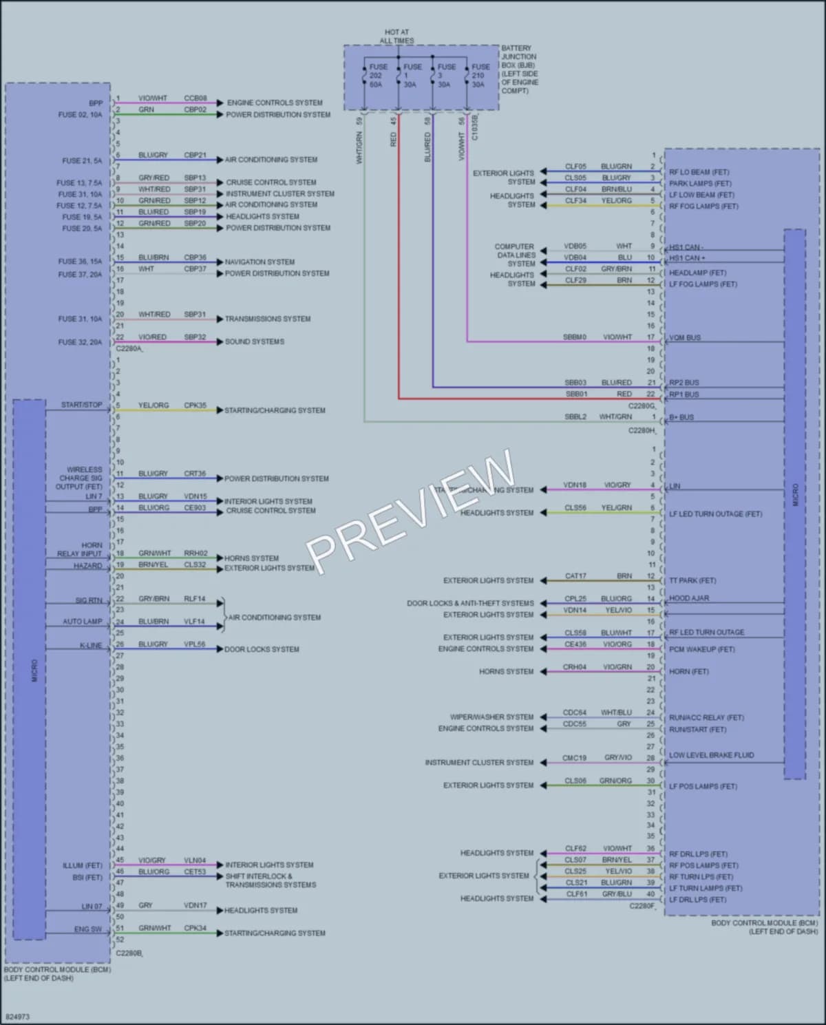 2023 Ford Bronco Body Control Modules wiring diagram preview