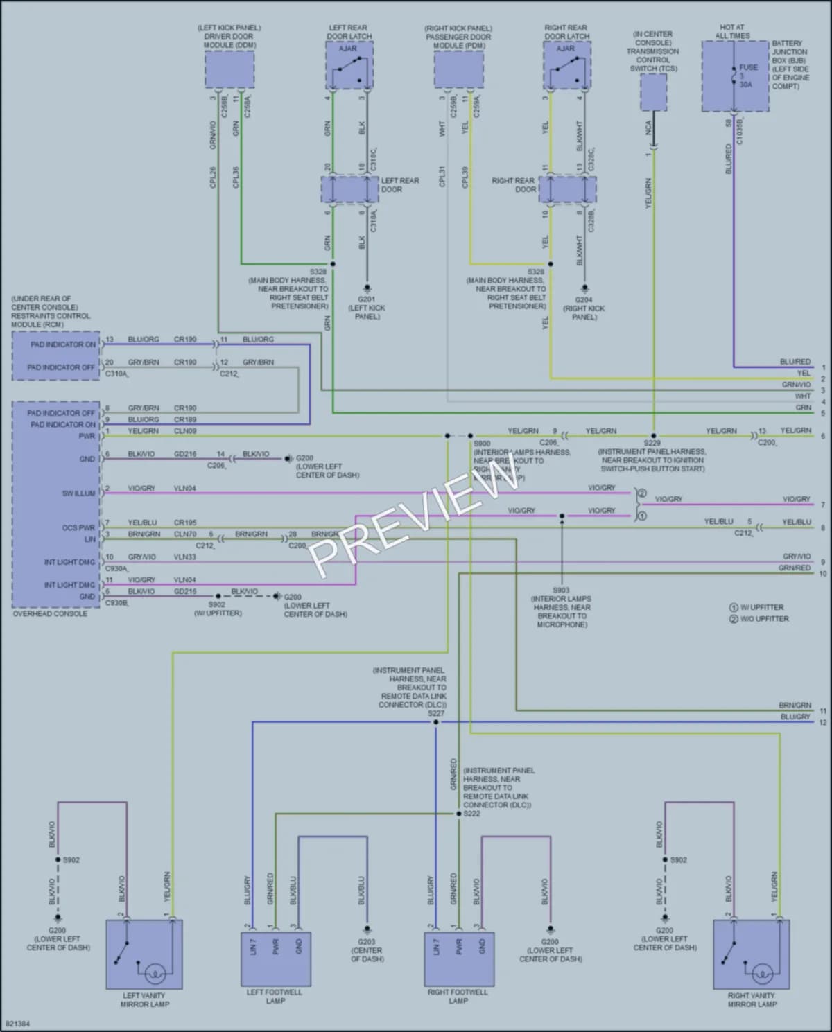 2023 Ford Bronco Interior Lights wiring diagram preview