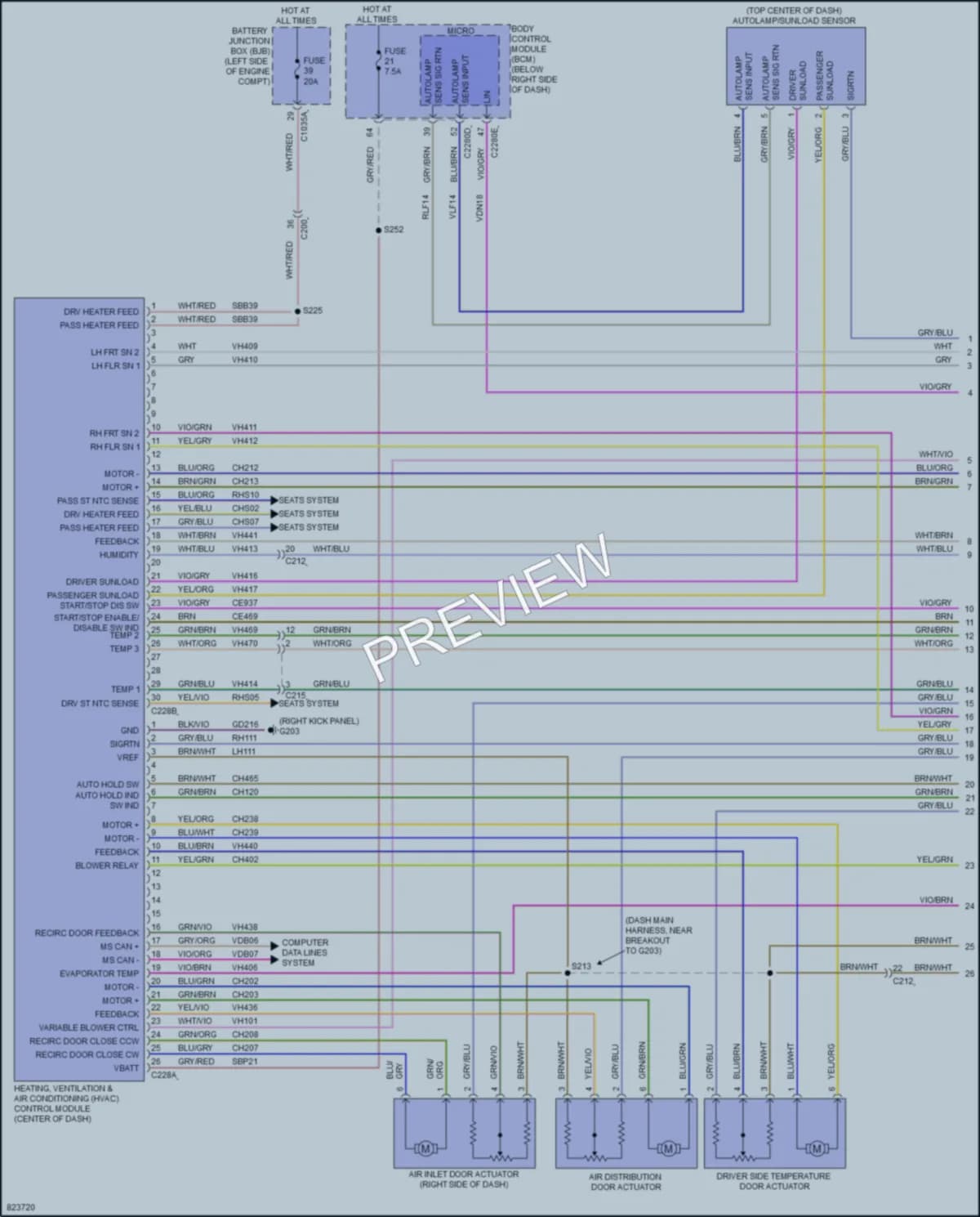 2023 Ford BroncoSport Air Conditioning wiring diagram preview
