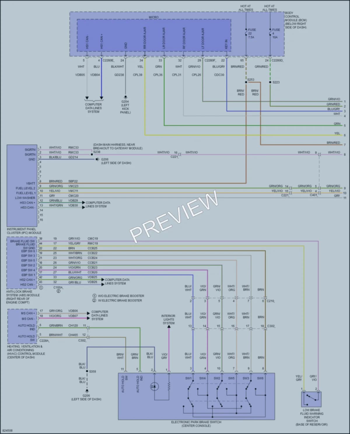 2023 Ford BroncoSport Instrument Cluster wiring diagram preview