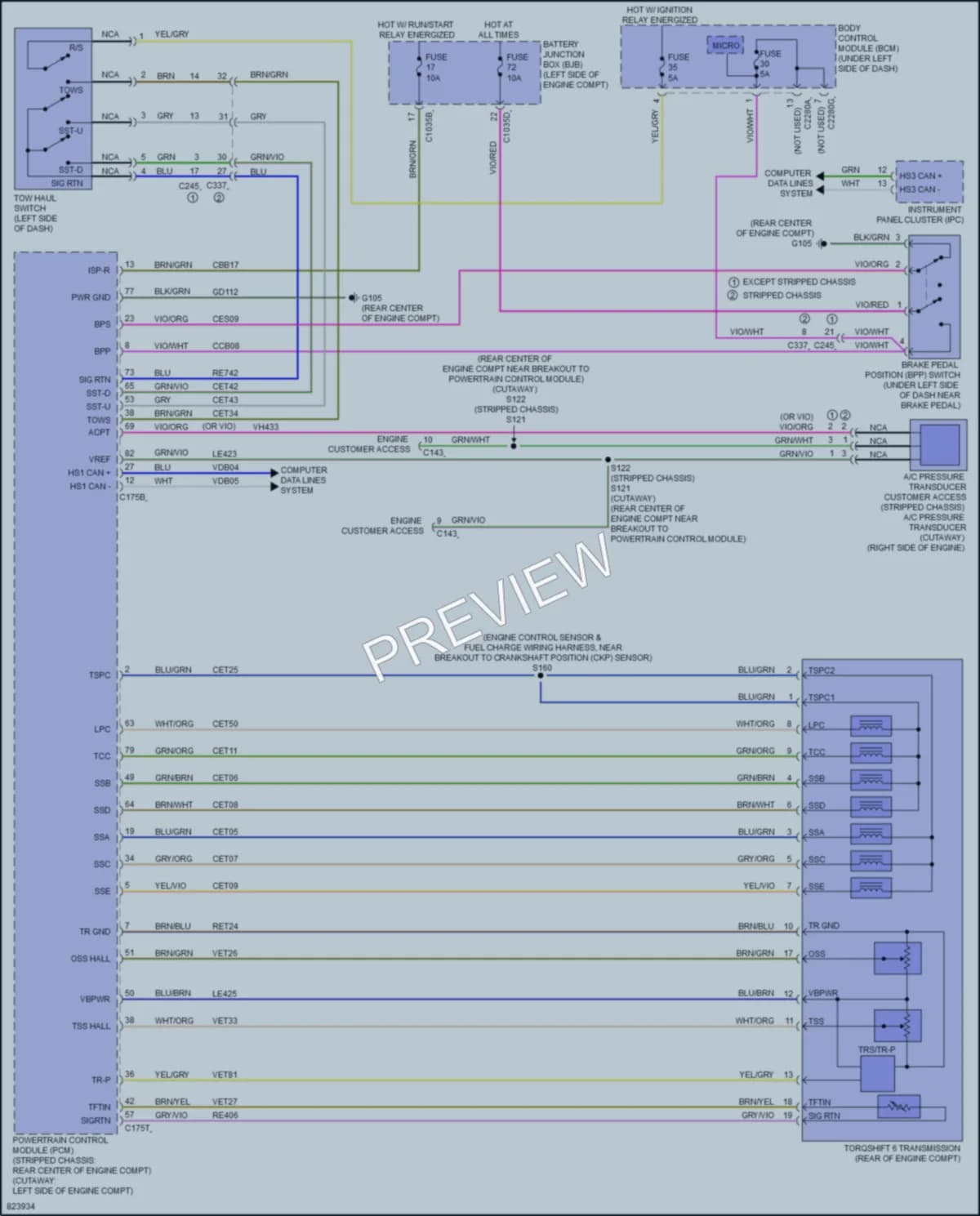 2023 Ford E350Econoline Transmission wiring diagram preview