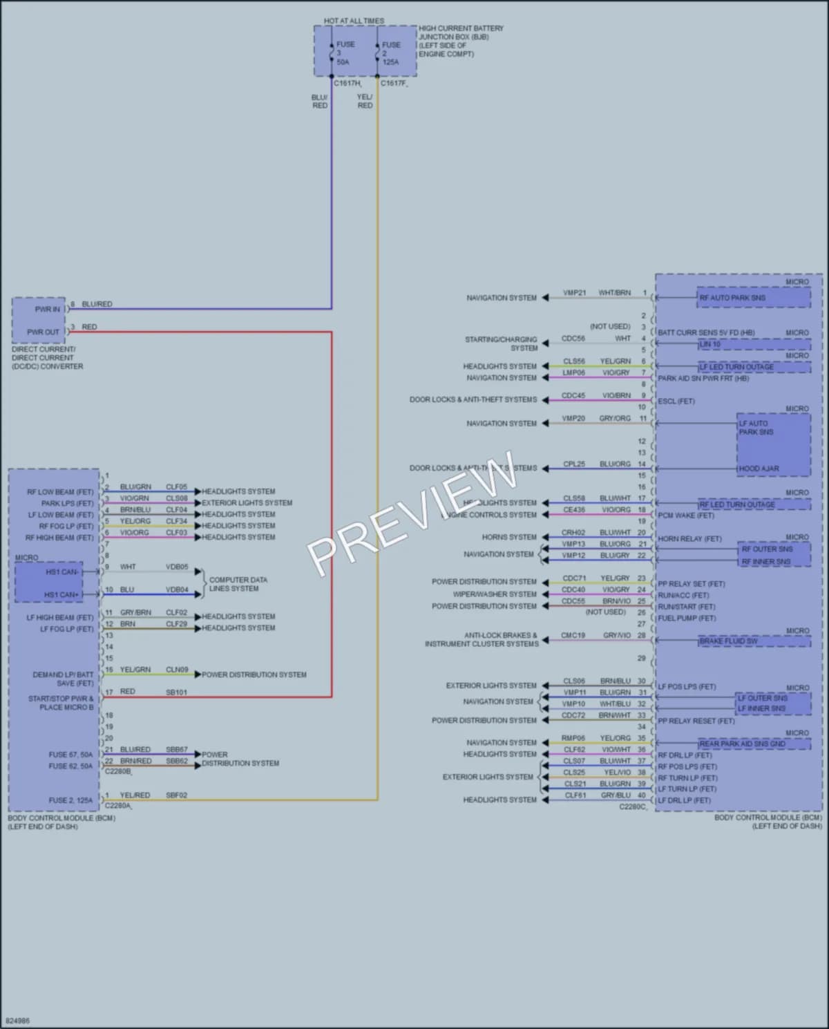 2023 Ford Edge Body Control Modules wiring diagram preview