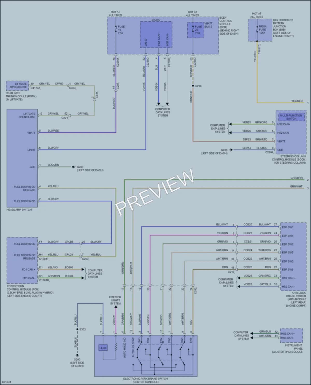 2023 Ford Escape Headlights wiring diagram preview
