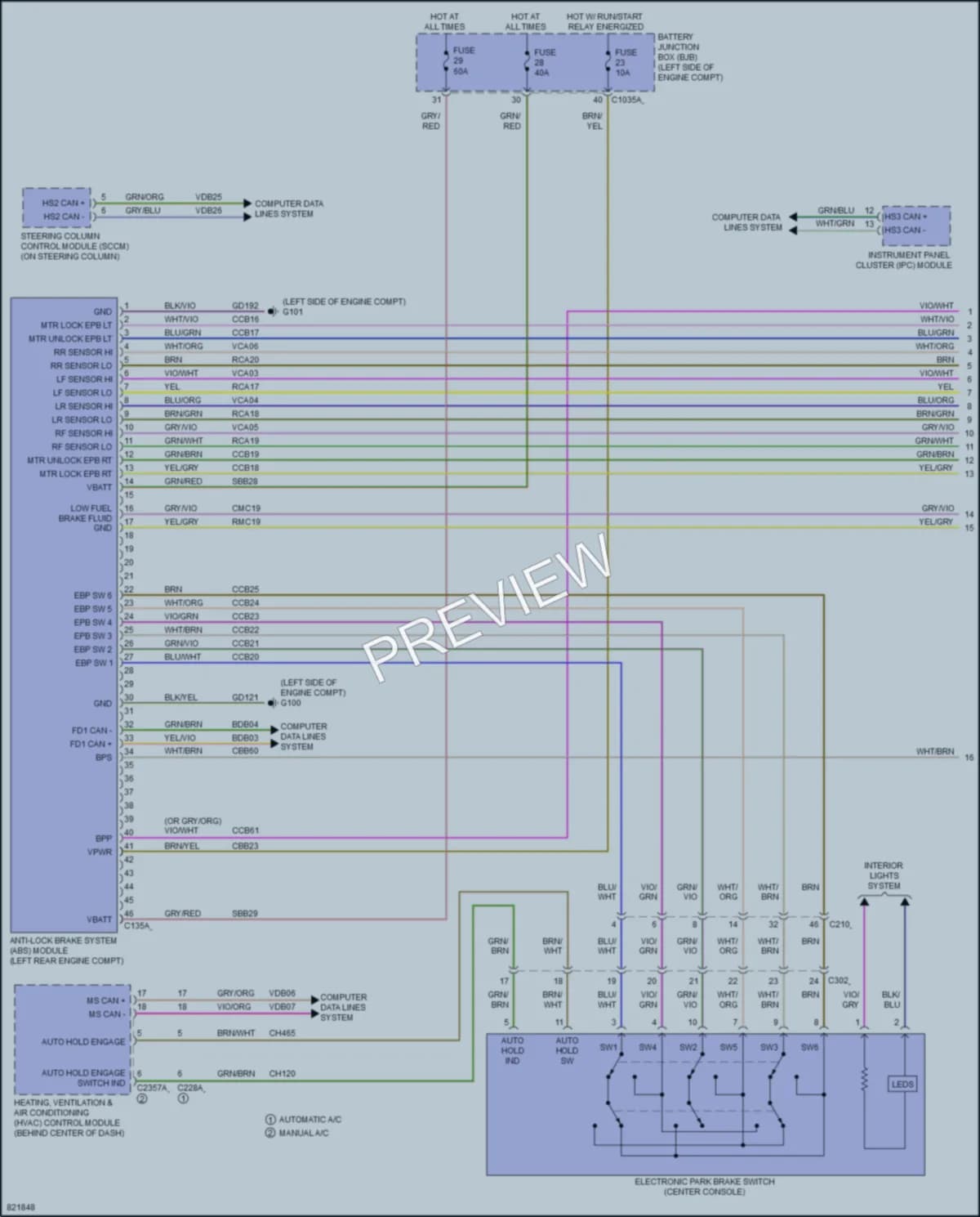 2023 Ford EscapeHybrid Anti Lock Brakes wiring diagram preview