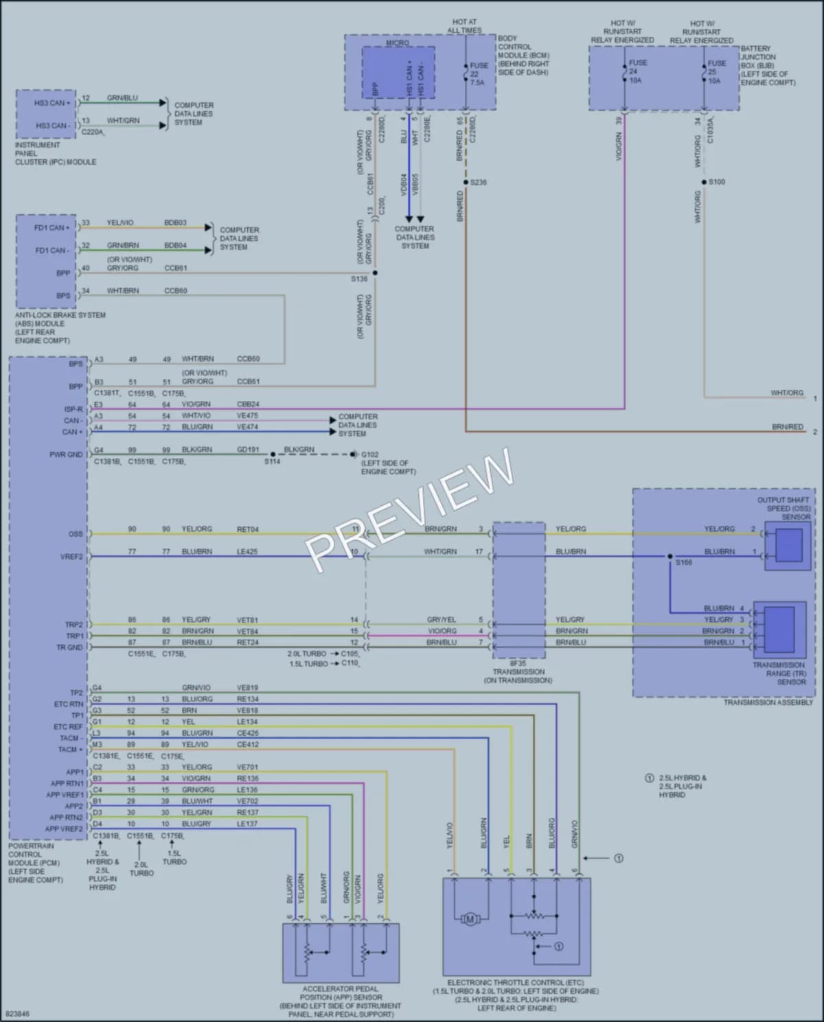 2023 Ford EscapePlugIn Cruise Control wiring diagram preview