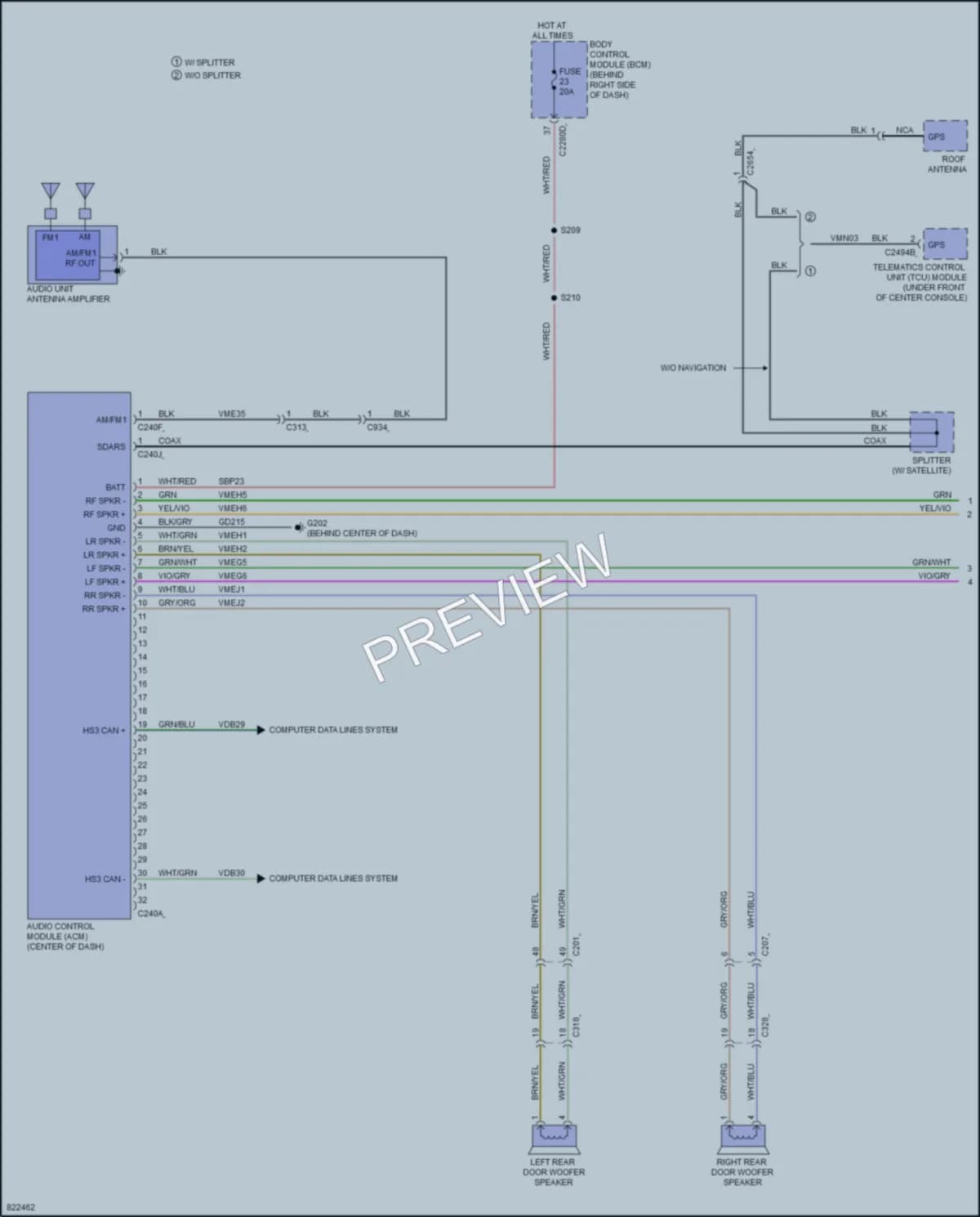 2023 Ford EscapePlugIn Radio wiring diagram preview