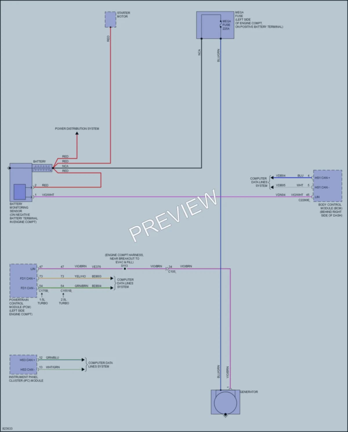 2023 Ford EscapePlugIn Starting Charging wiring diagram preview