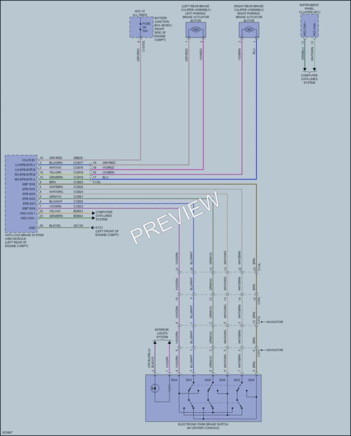 2023 Ford Expedition Shift Interlock wiring diagram preview
