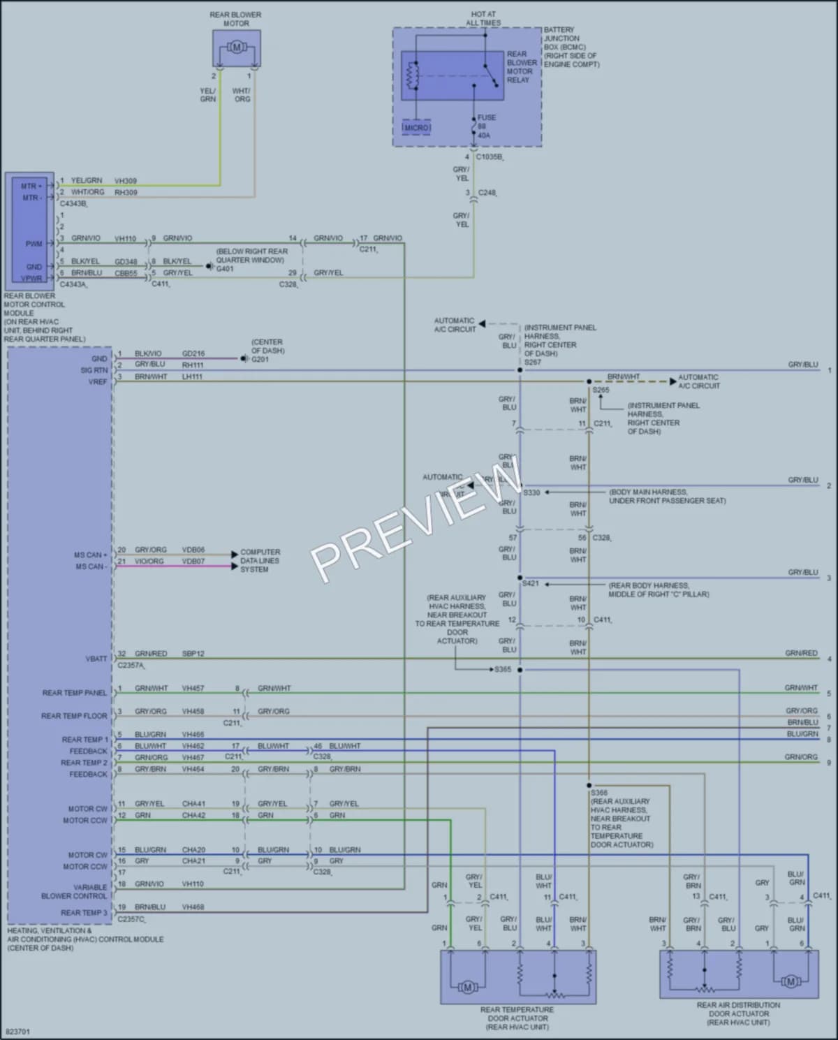 2023 Ford ExpeditionMAX Air Conditioning wiring diagram preview