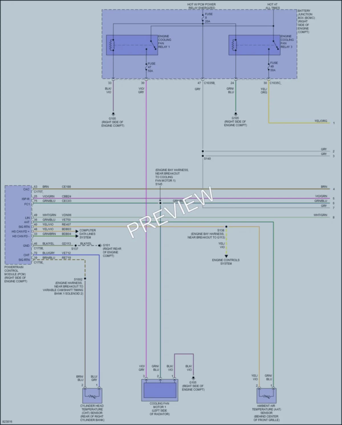 2023 Ford ExpeditionMAX Cooling Fan wiring diagram preview