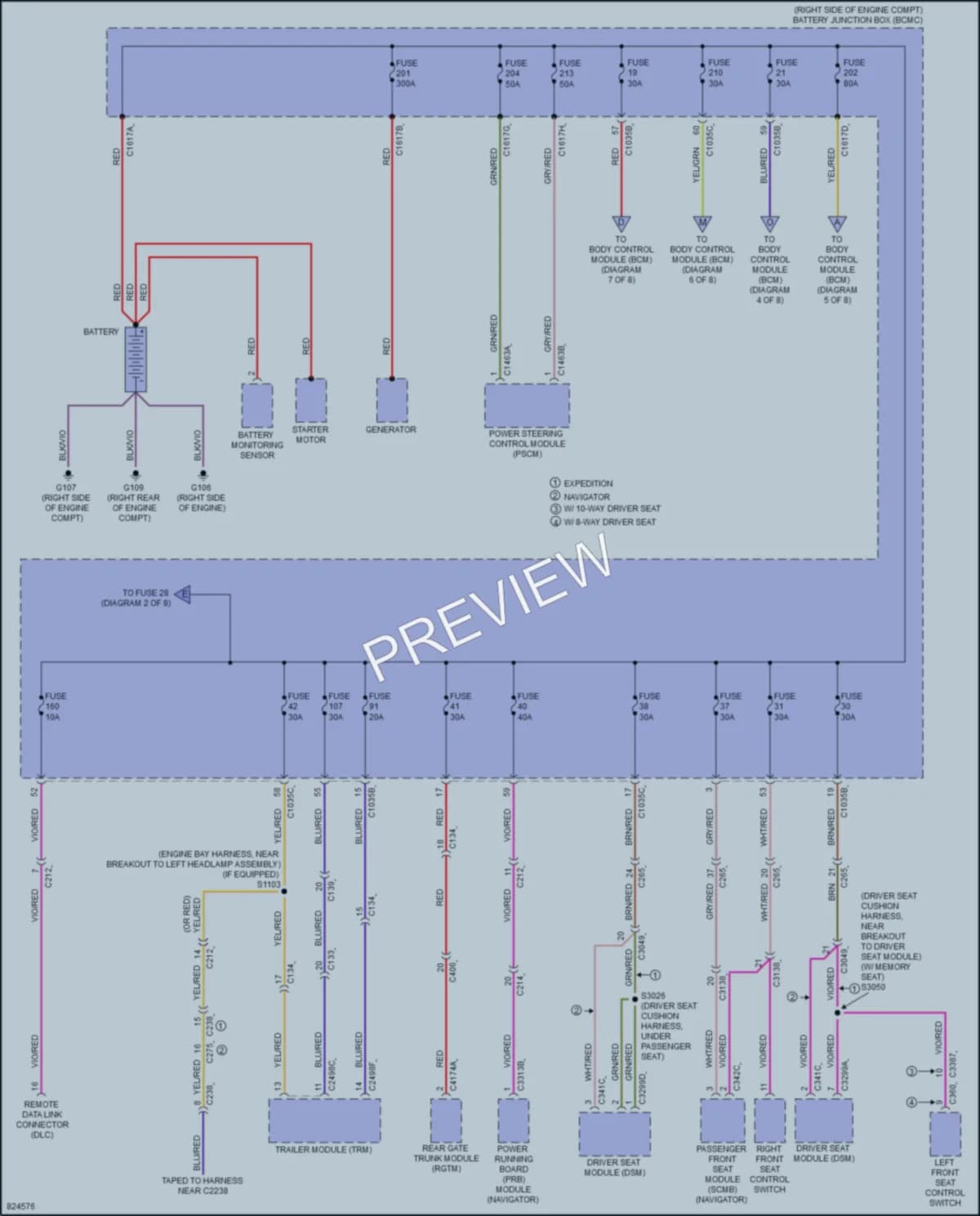 2023 Ford ExpeditionMAX Power Distribution wiring diagram preview