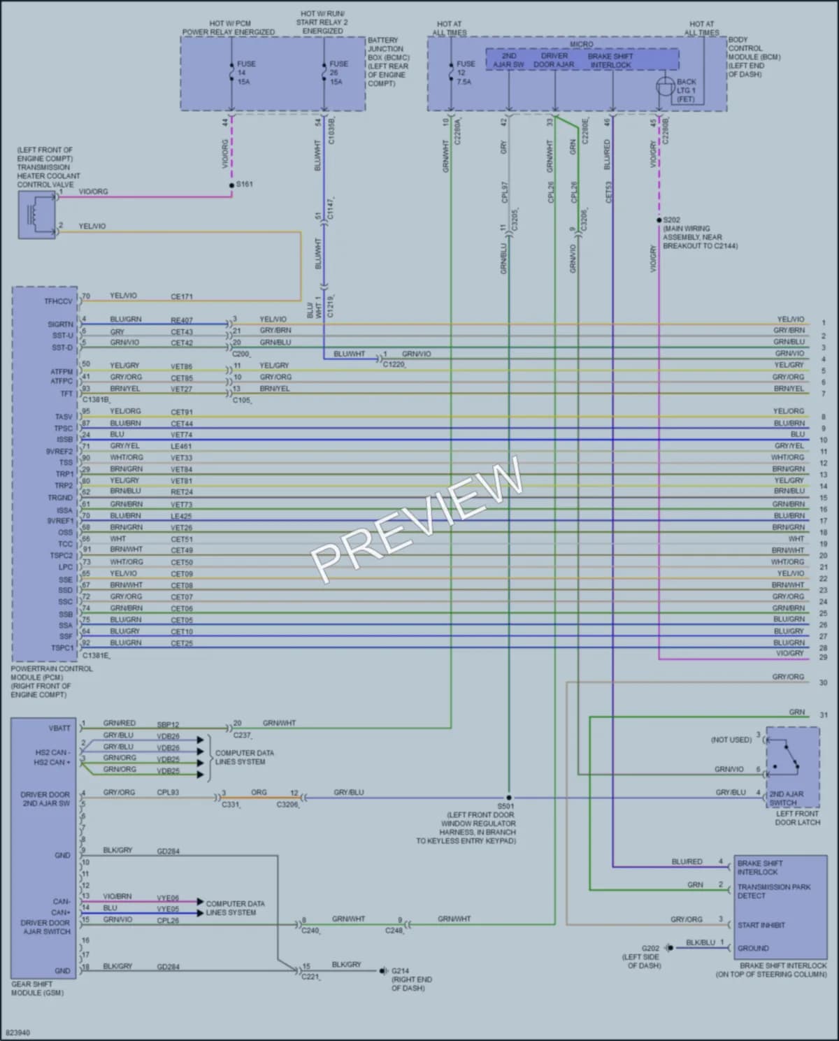 2023 Ford Explorer Transmission wiring diagram preview
