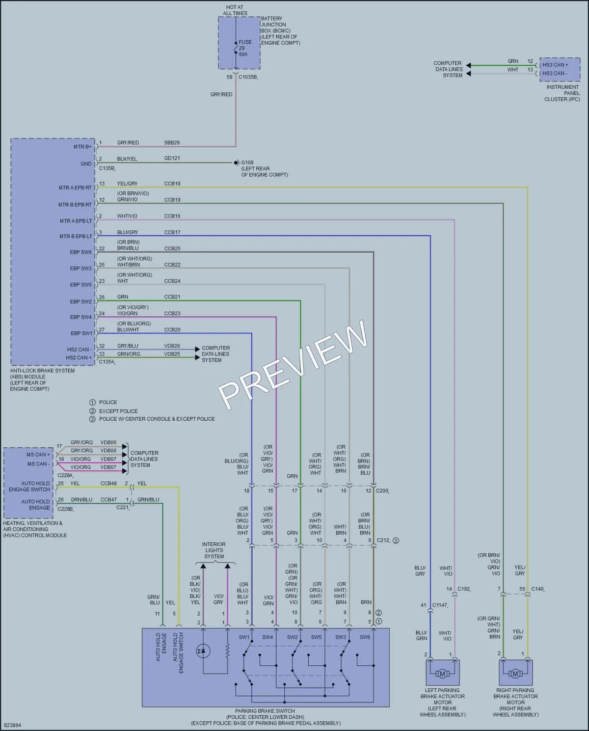 2023 Ford ExplorerHybrid Shift Interlock wiring diagram preview
