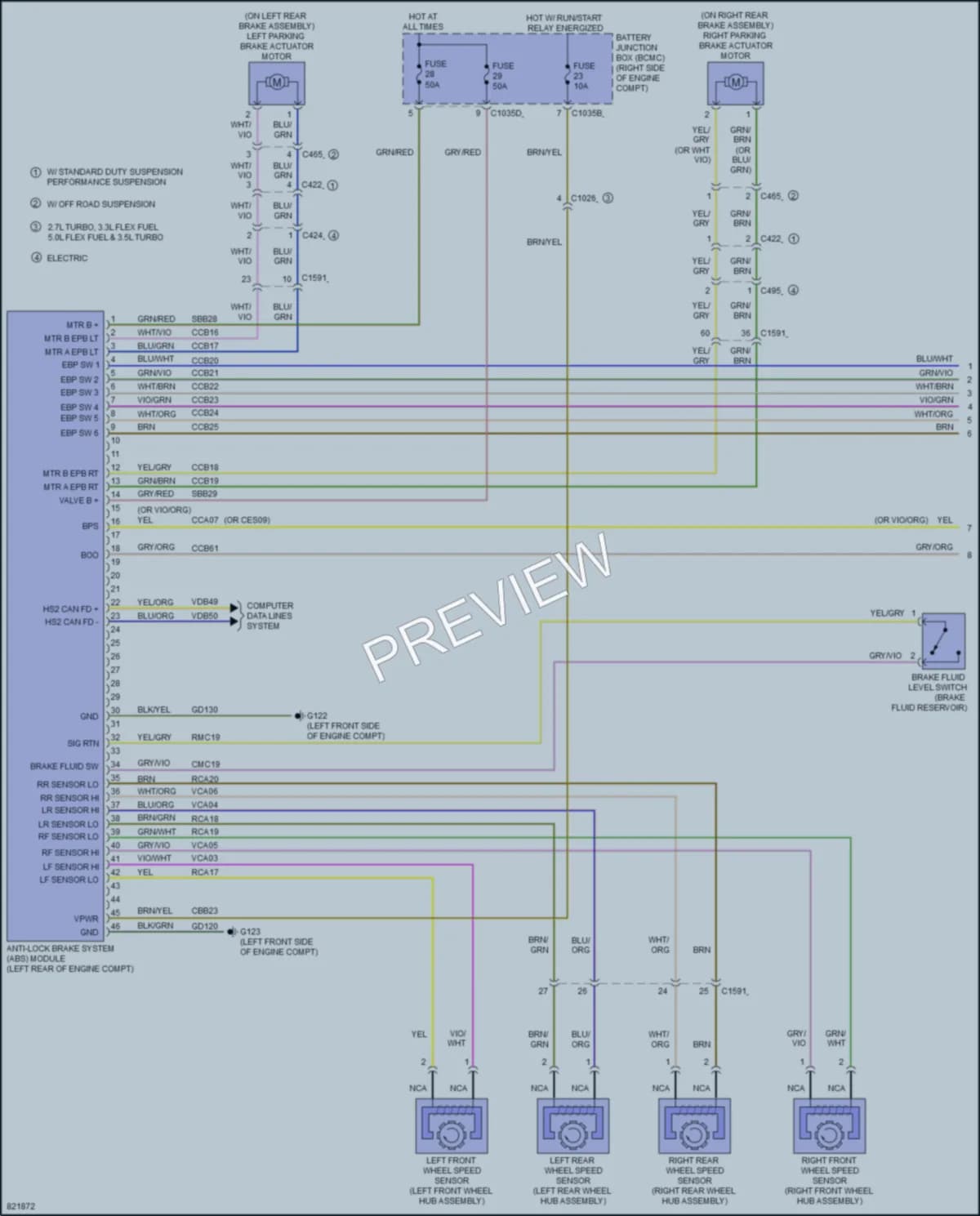 2023 Ford F150 Anti Lock Brakes wiring diagram preview