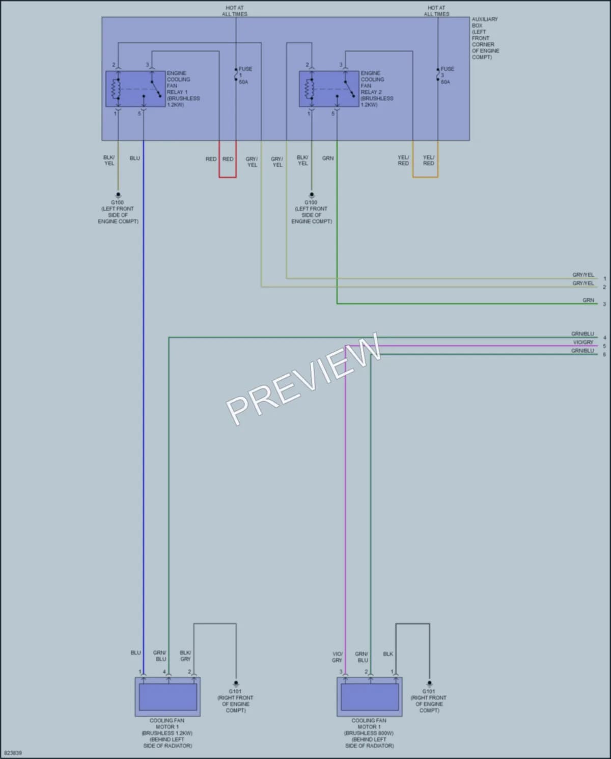2023 Ford F150 Cooling Fan wiring diagram preview