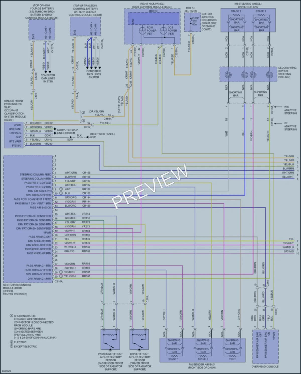 2023 Ford F150 Supplemental Restraints wiring diagram preview