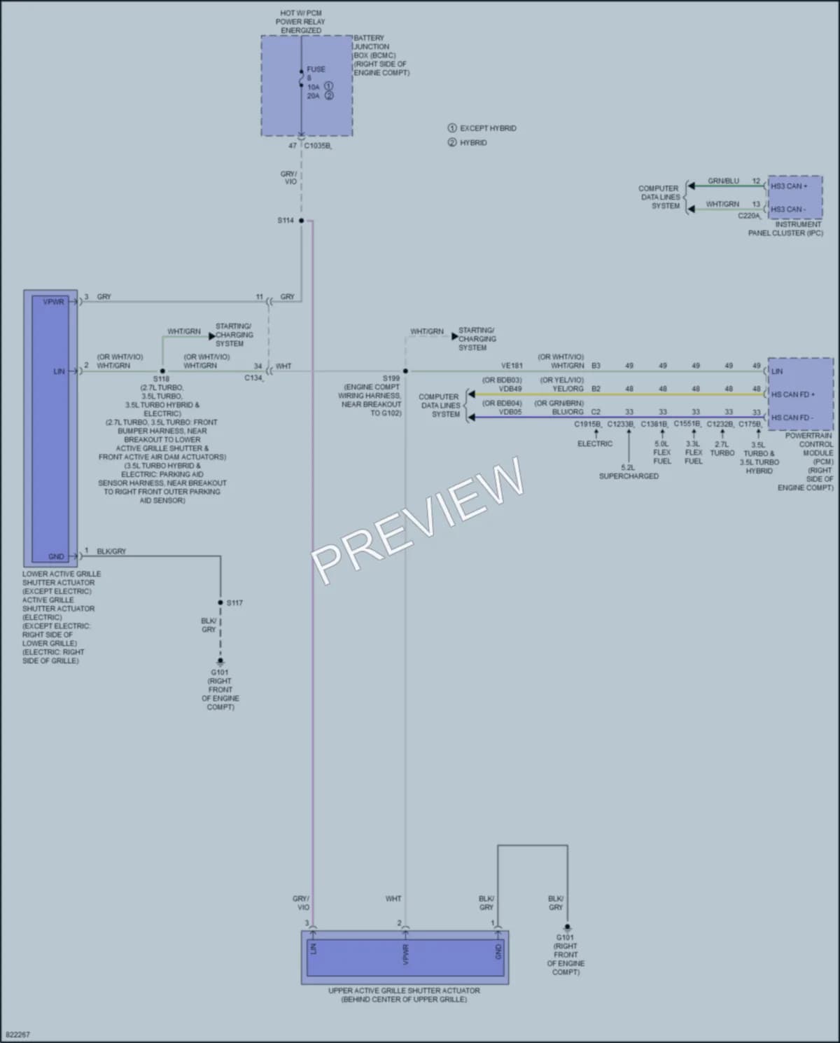 2023 Ford F150Hybrid Active Bodyworks wiring diagram preview