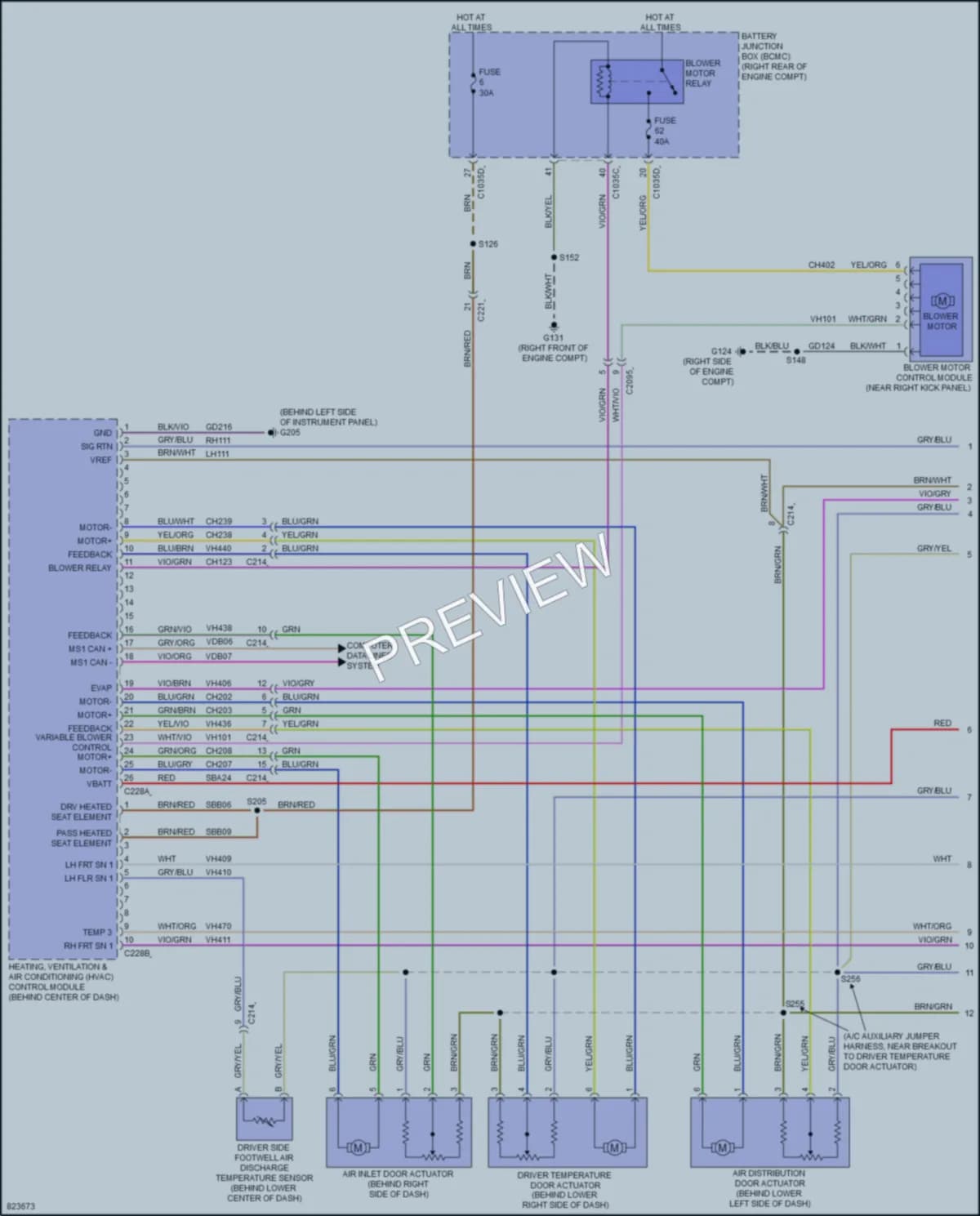 2023 Ford F250SuperDuty Air Conditioning wiring diagram preview