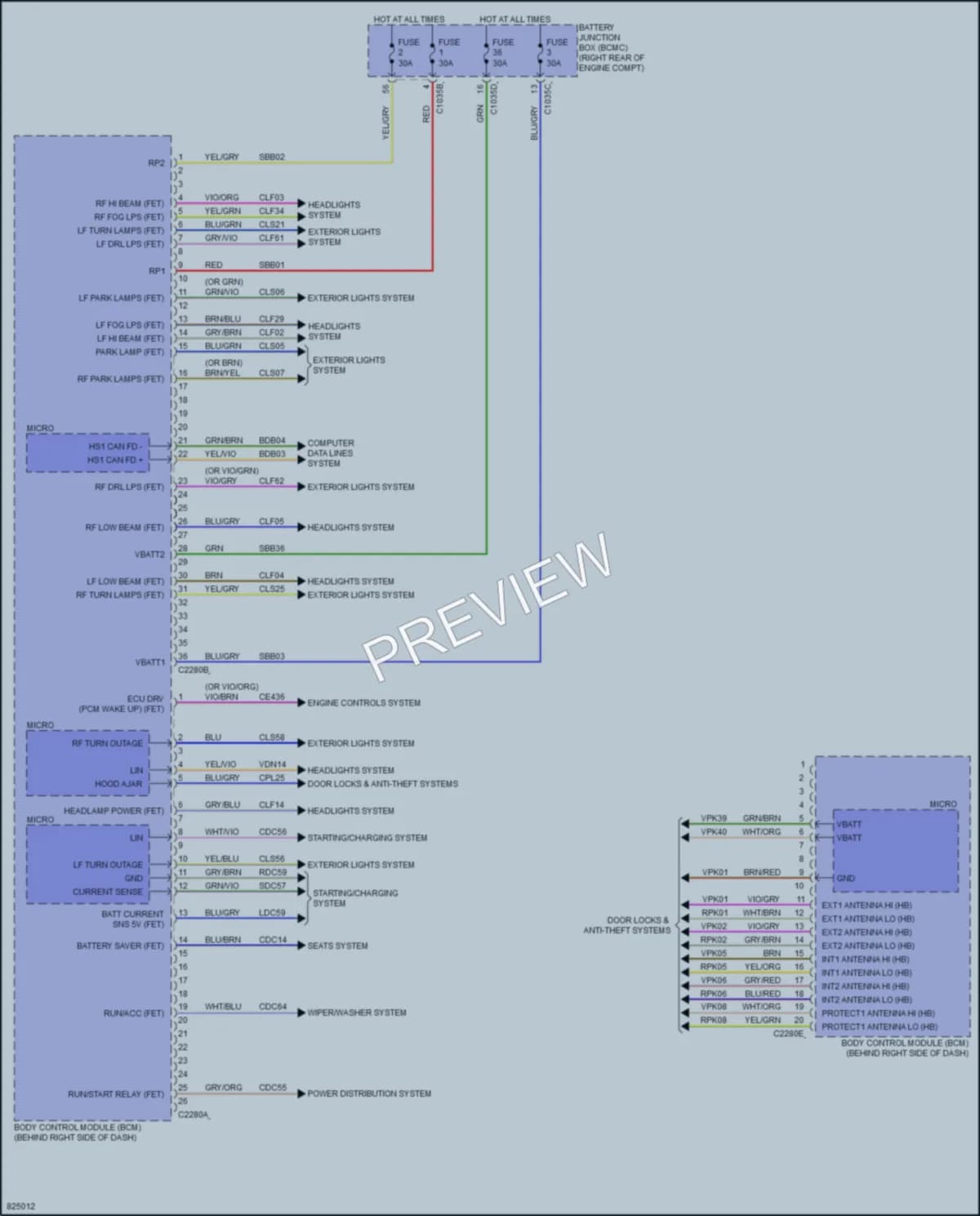 2023 Ford F450SuperDuty Body Control Modules wiring diagram preview