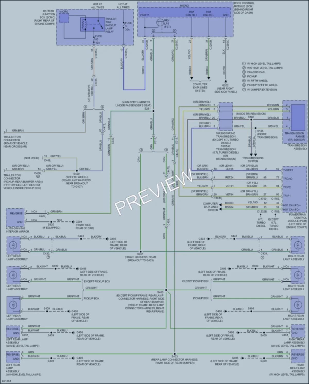 2023 Ford F450SuperDuty Exterior Lights wiring diagram preview