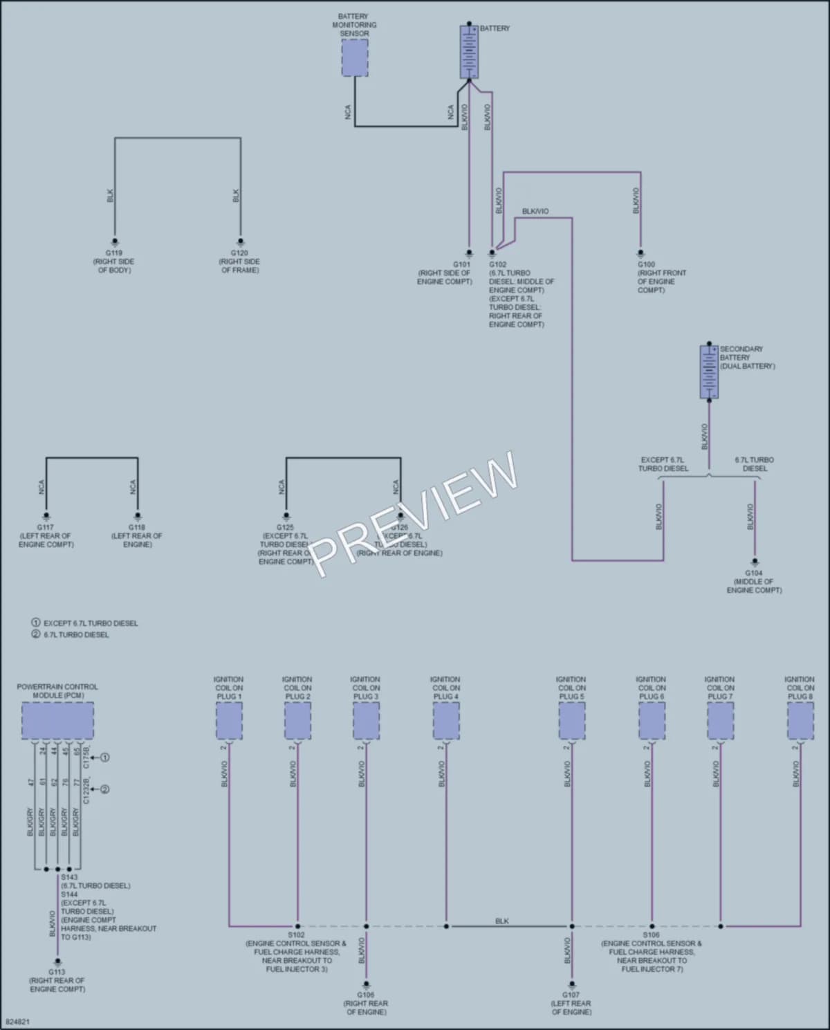 2023 Ford F450SuperDuty Ground Distribution wiring diagram preview