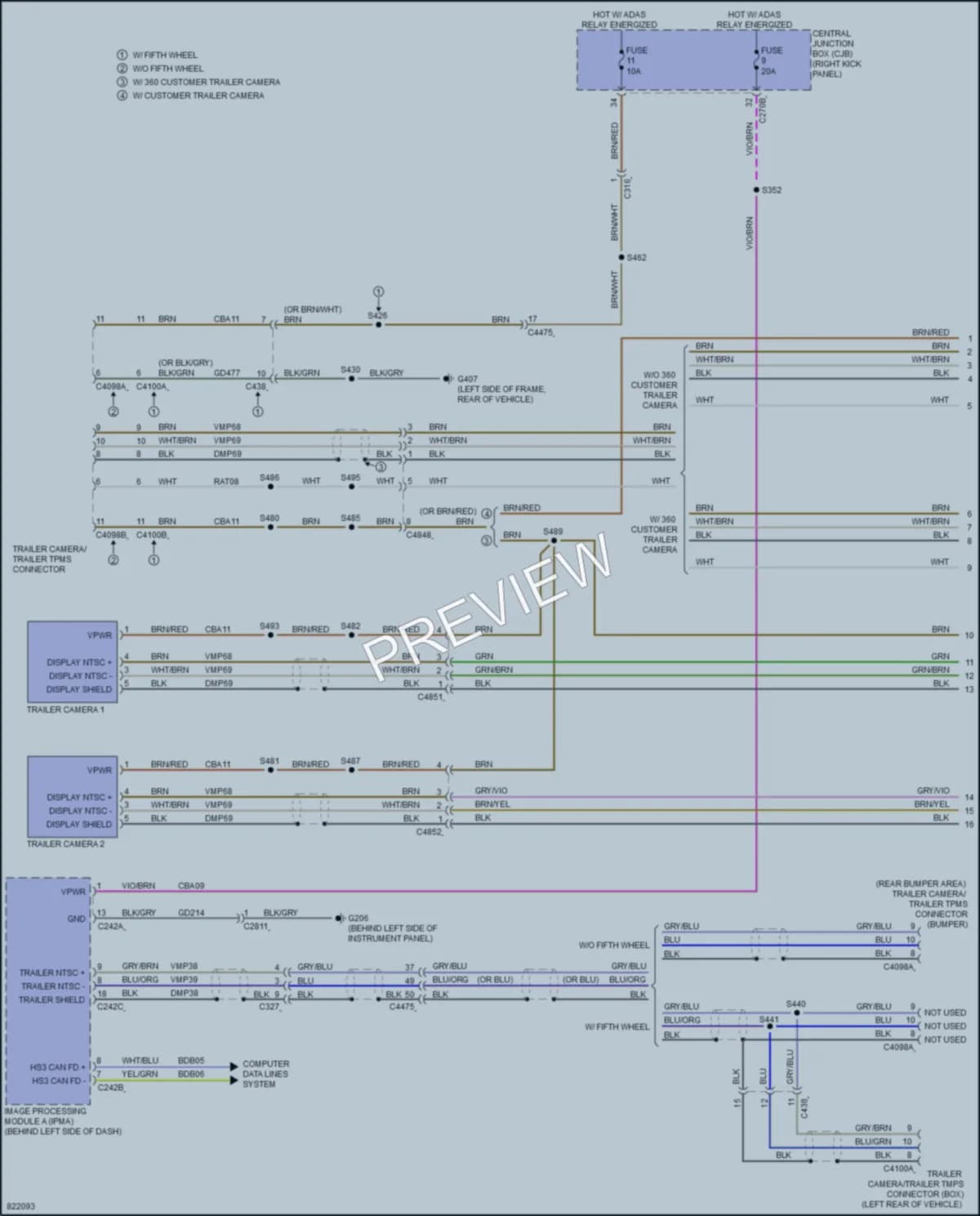 2023 Ford F450SuperDuty Navigation wiring diagram preview