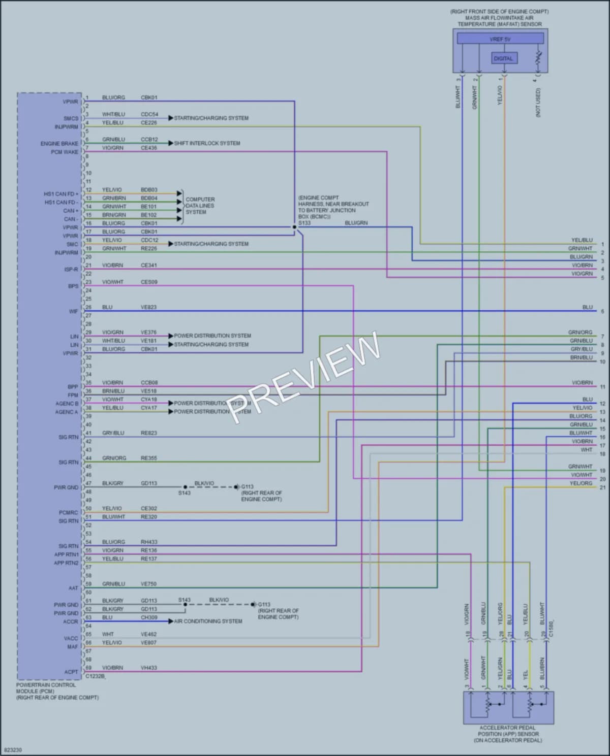 2023 Ford F550ChsCab Engine Performance wiring diagram preview