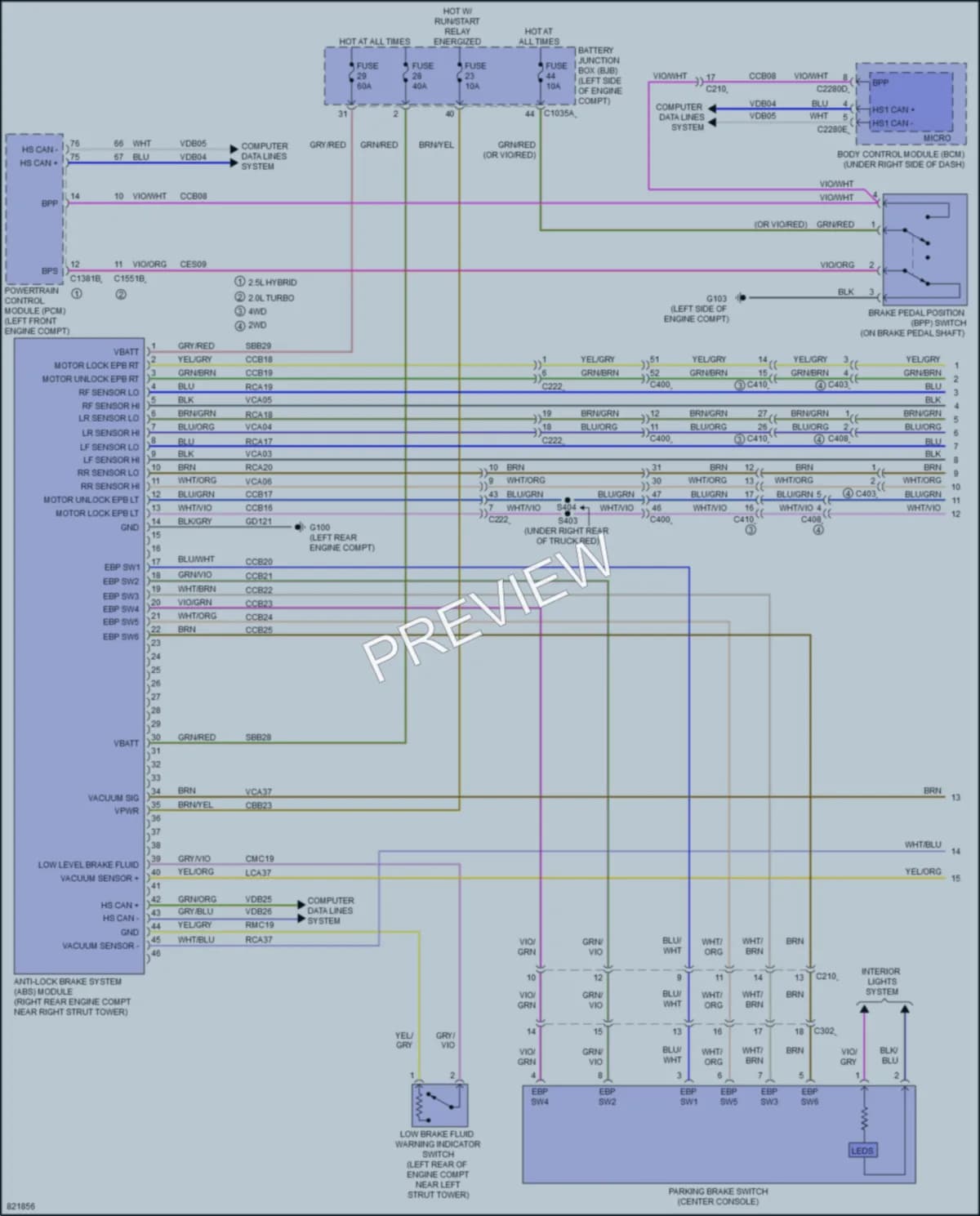 2023 Ford Maverick Anti Lock Brakes wiring diagram preview