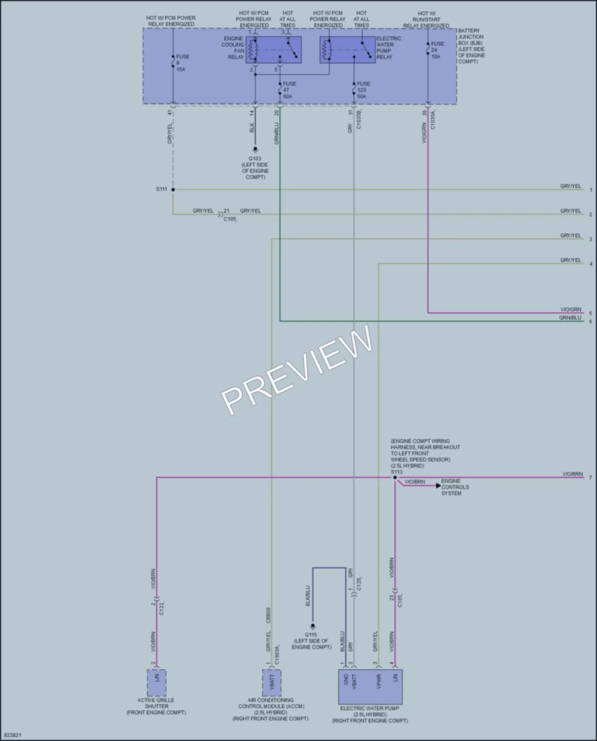 2023 Ford Maverick Cooling Fan wiring diagram preview