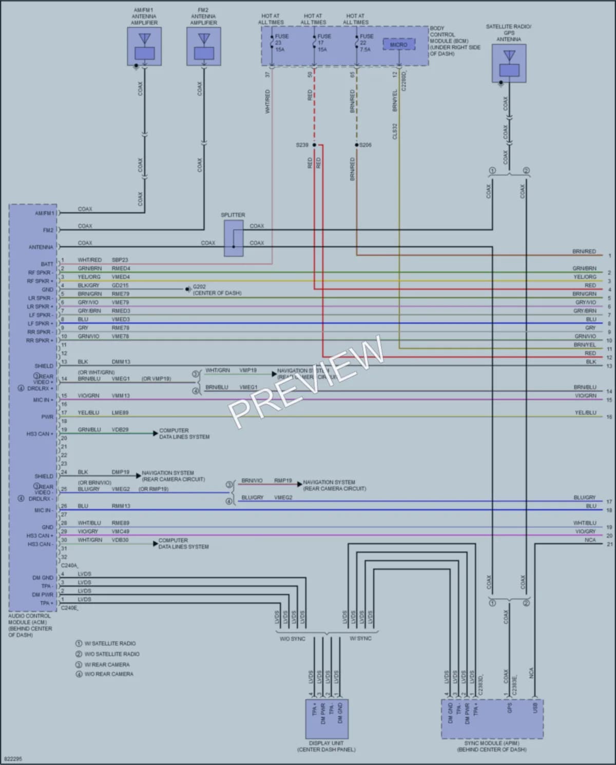 2023 Ford Maverick Radio wiring diagram preview