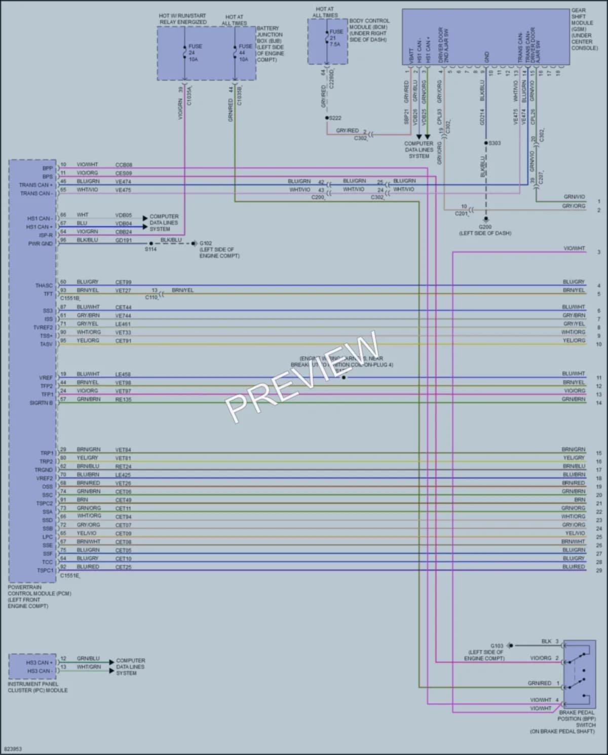2023 Ford Maverick Transmission wiring diagram preview