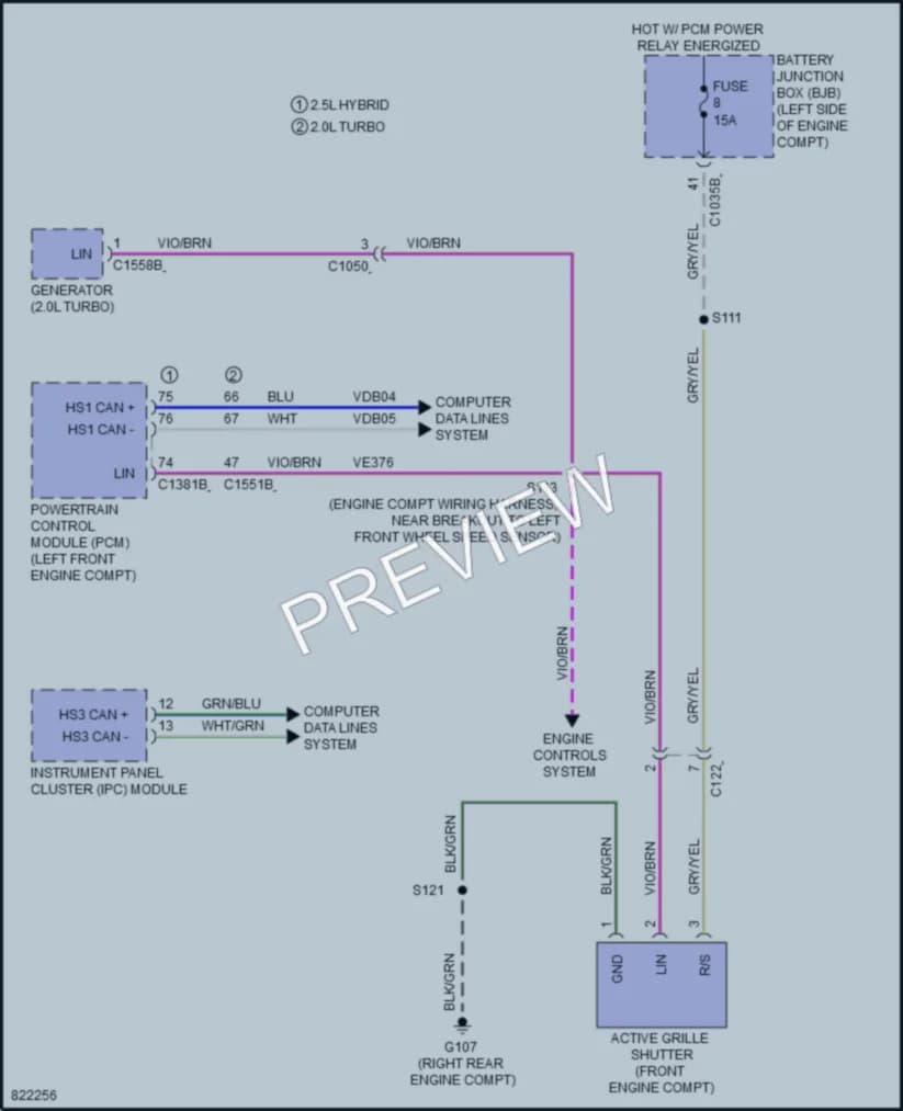 2023 Ford MaverickHybrid Active Bodyworks wiring diagram preview