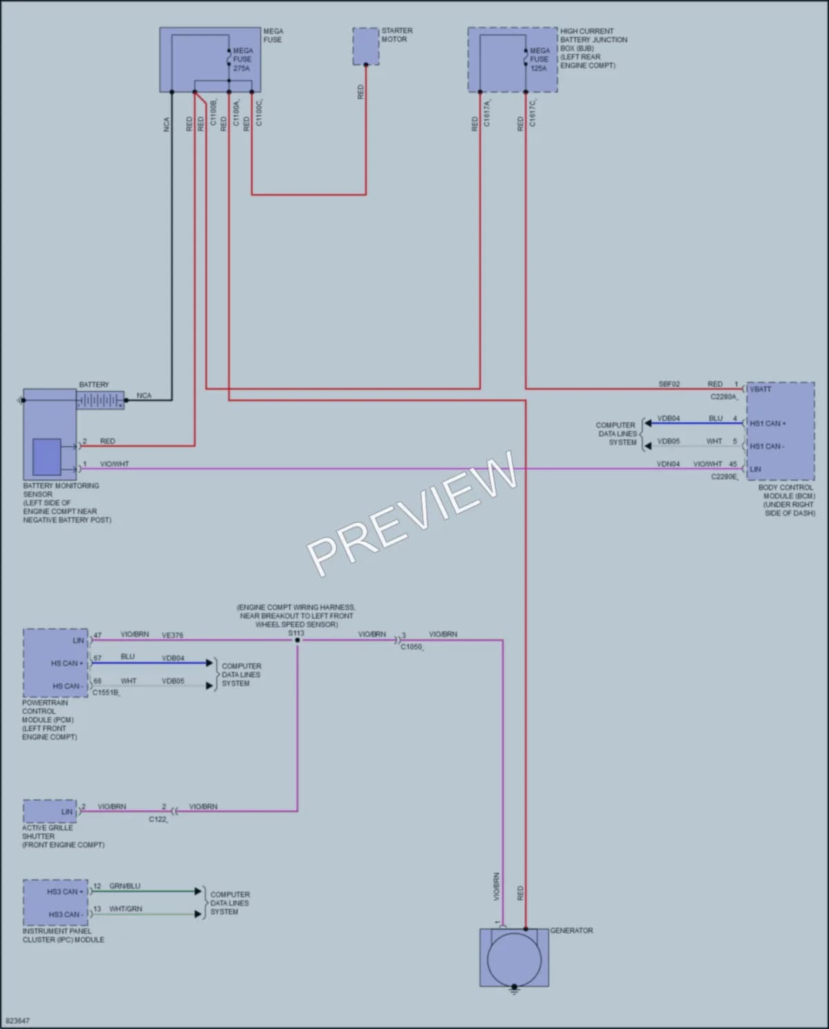 2023 Ford MaverickHybrid Starting Charging wiring diagram preview