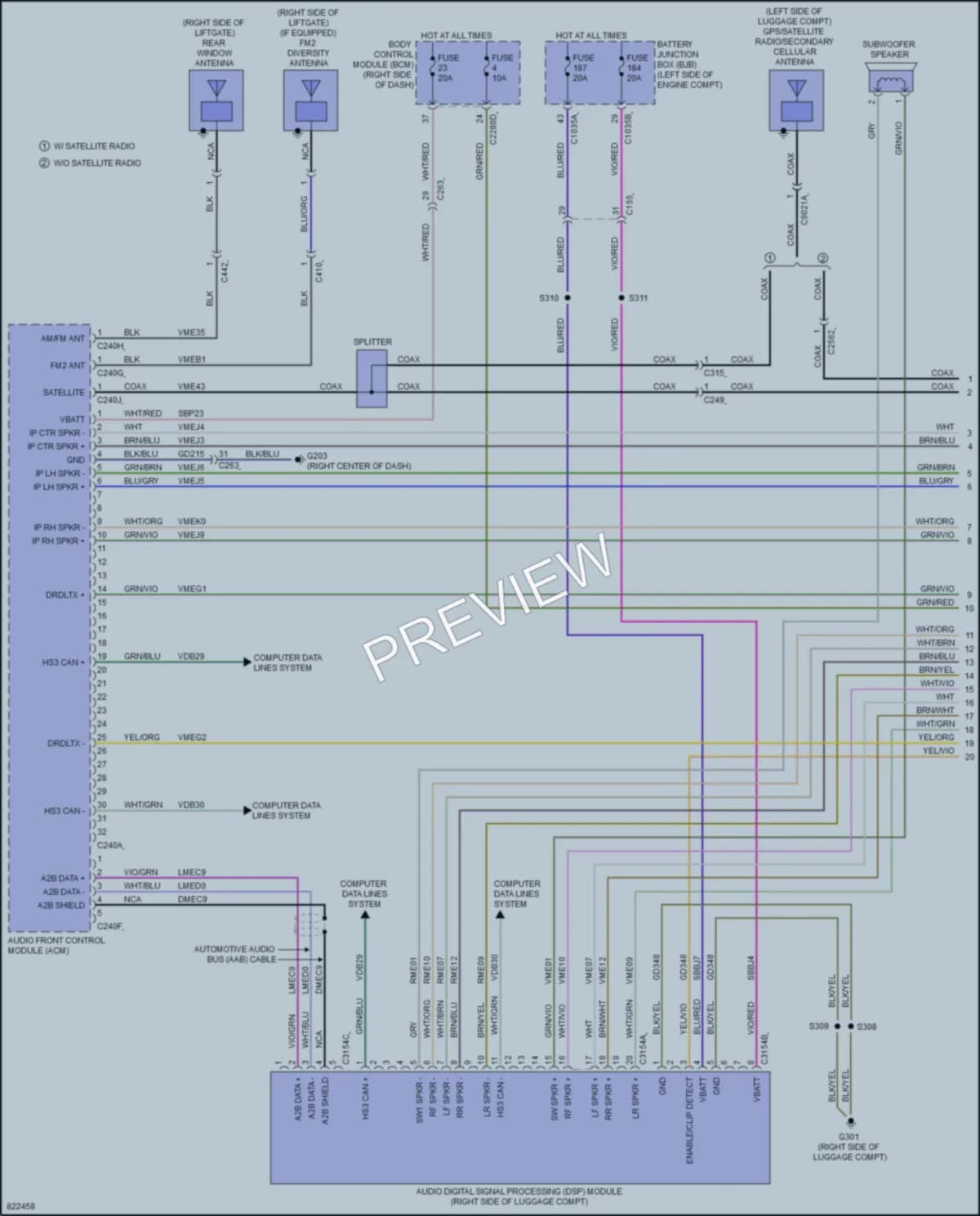 2023 Ford MustangMachE Radio wiring diagram preview