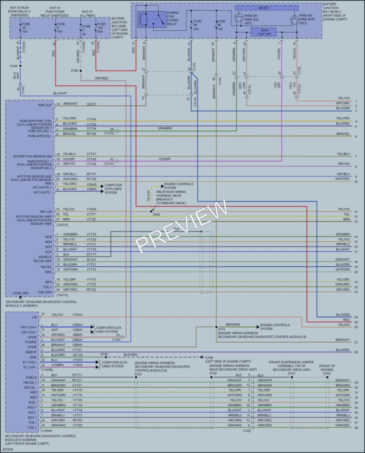 2023 Ford MustangMachE Transmission wiring diagram preview