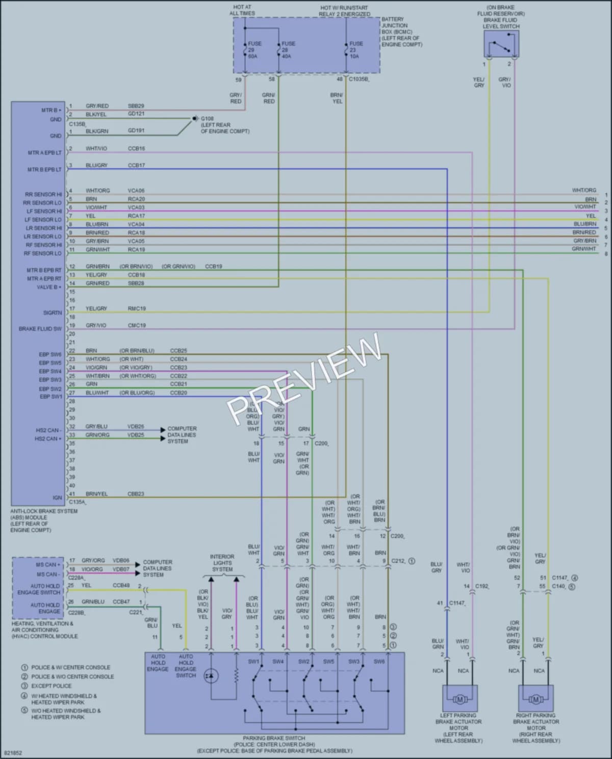 2023 Ford PoliceInterceptorUtility Anti Lock Brakes wiring diagram preview