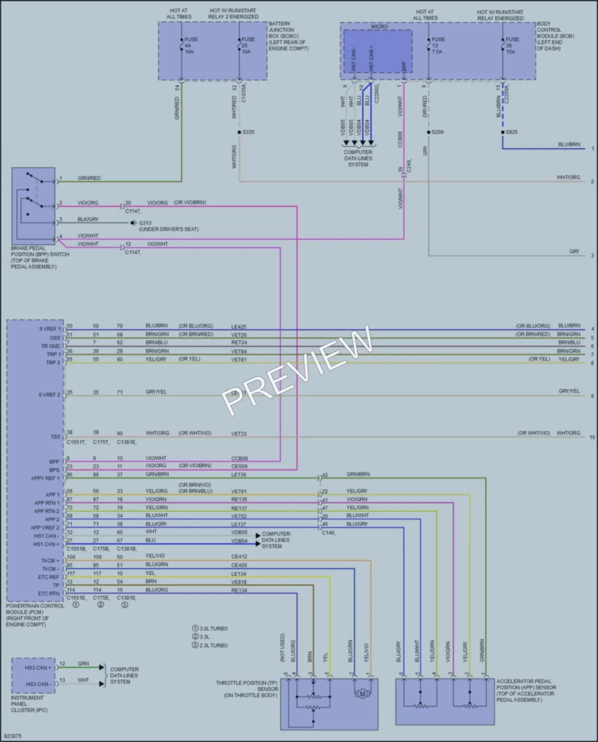 2023 Ford PoliceInterceptorUtility Cruise Control wiring diagram preview